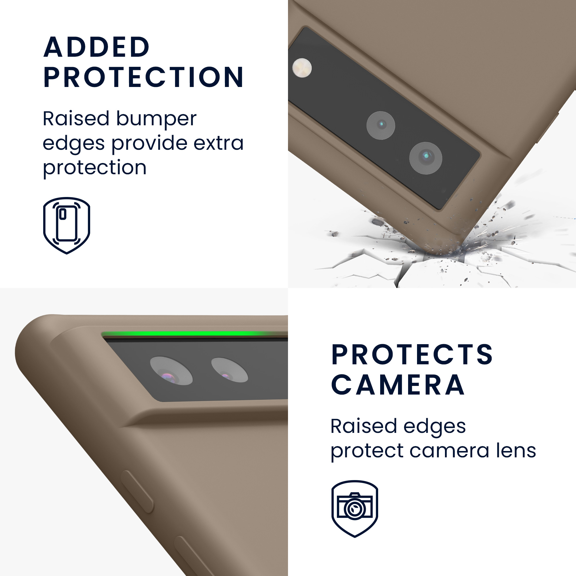 Zadní kryt kwmobile pro Google Pixel 6 - wireless charging taupe
