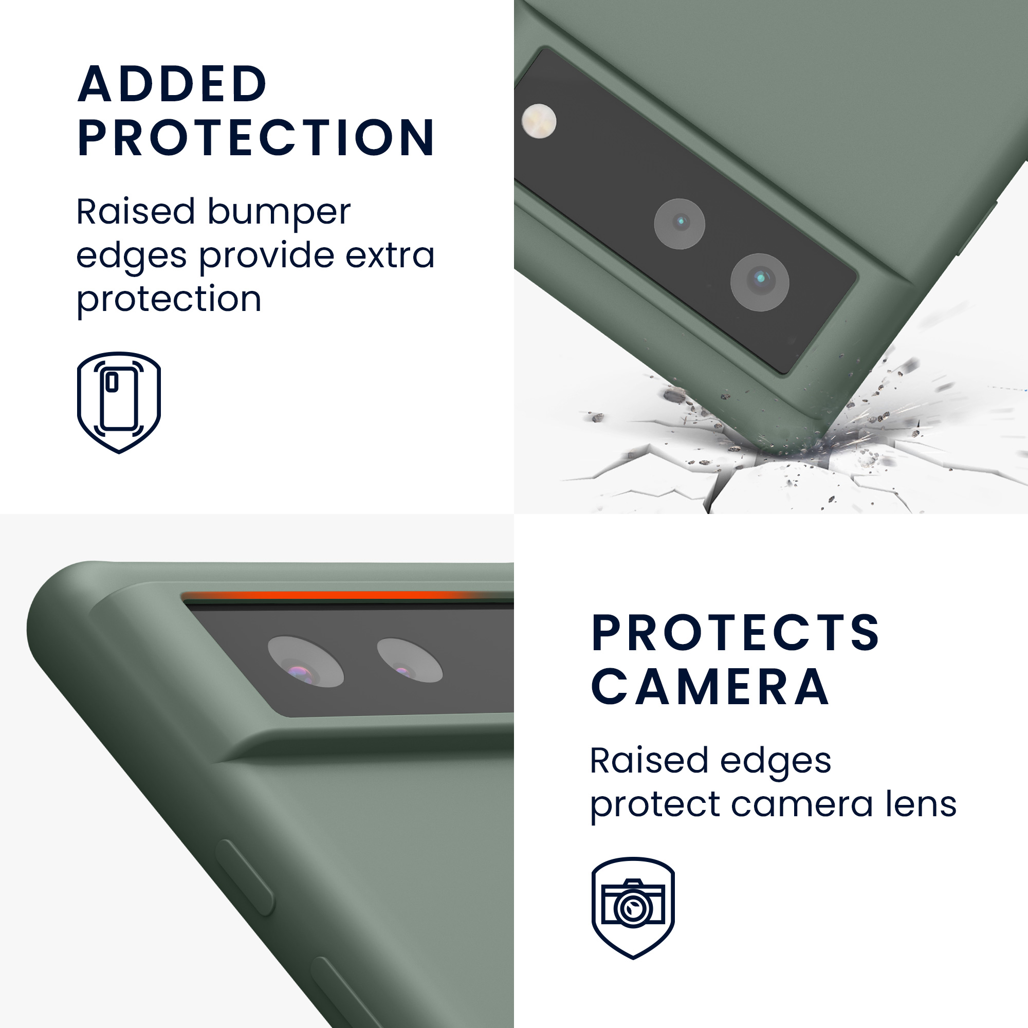 Zadní kryt kwmobile pro Google Pixel 6 - wireless charging rainwashed zelená