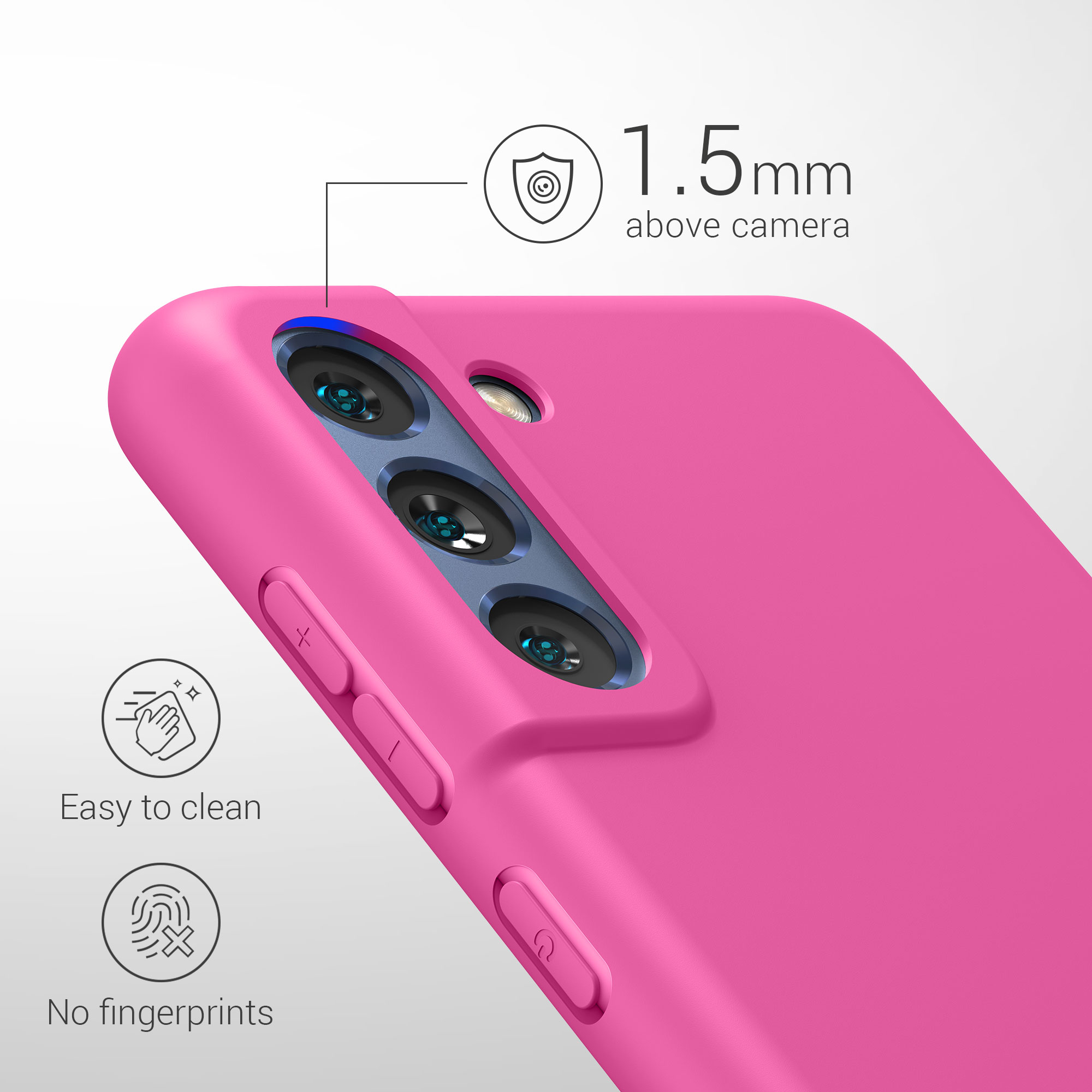 Kryt na mobil Galaxy S21 Fan Edition kwmobile neonově růžová