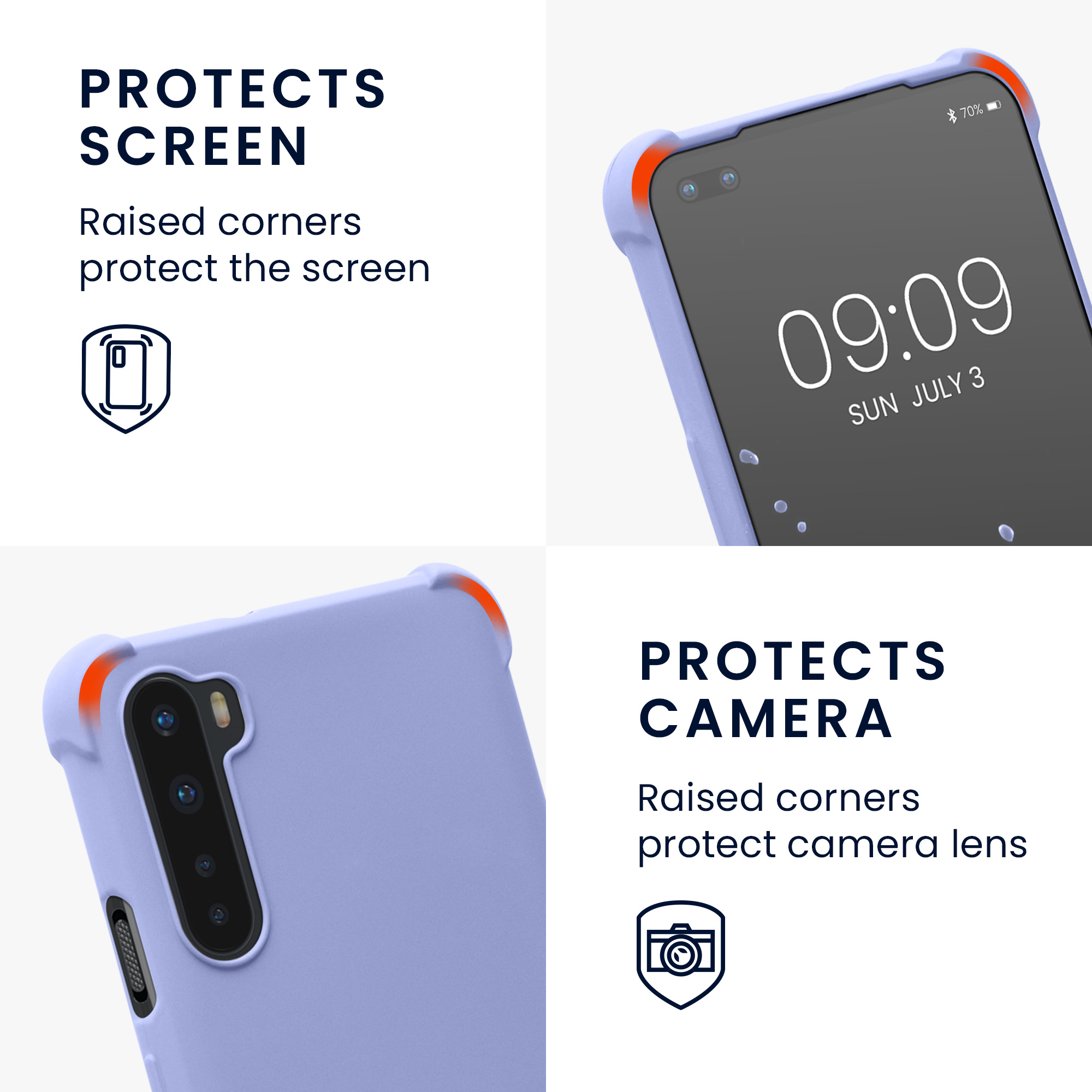 Kwmobile Crossbody pouzdro OnePlus Nord levandulová
