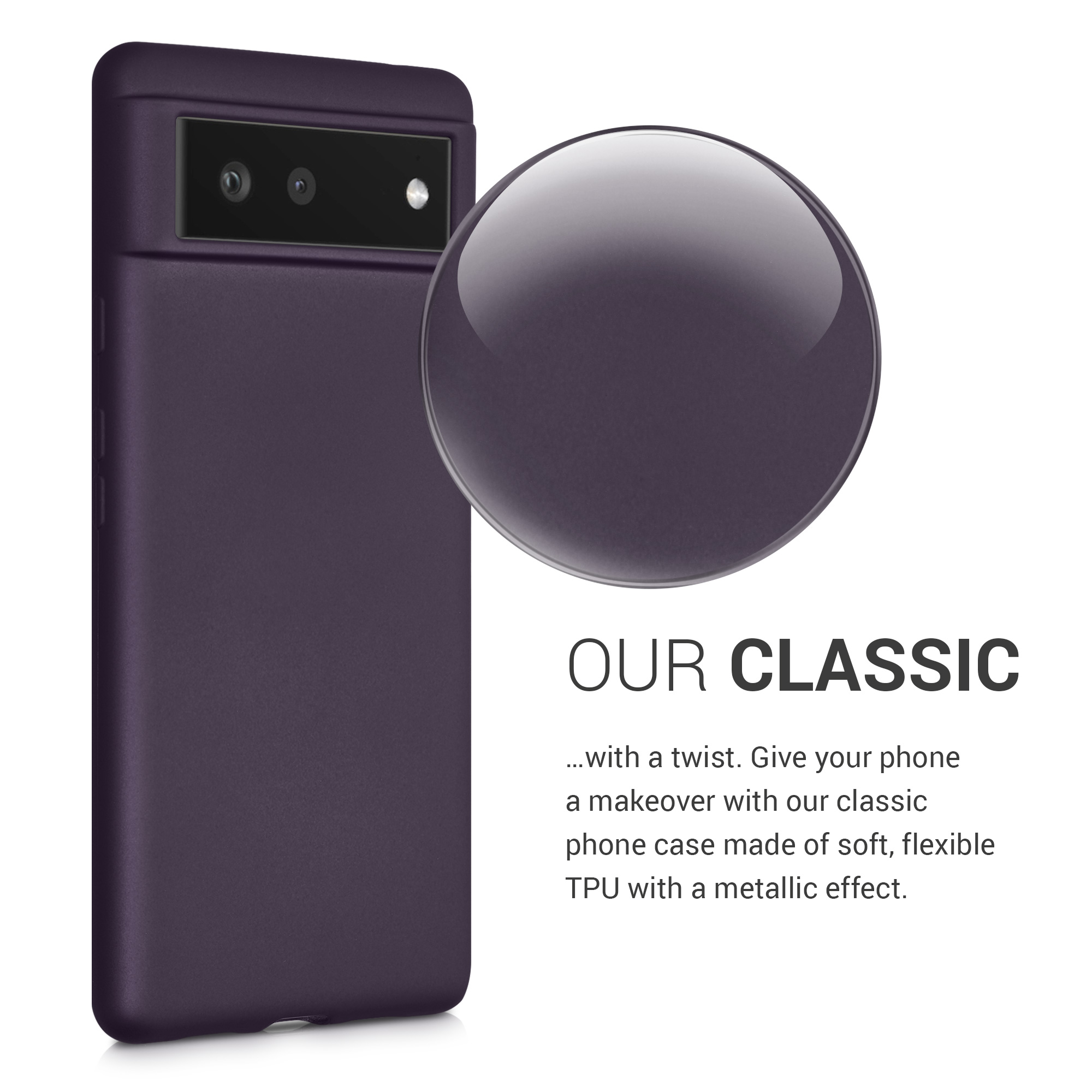 Zadní kryt kwmobile pro Google Pixel 6 - metallic berry