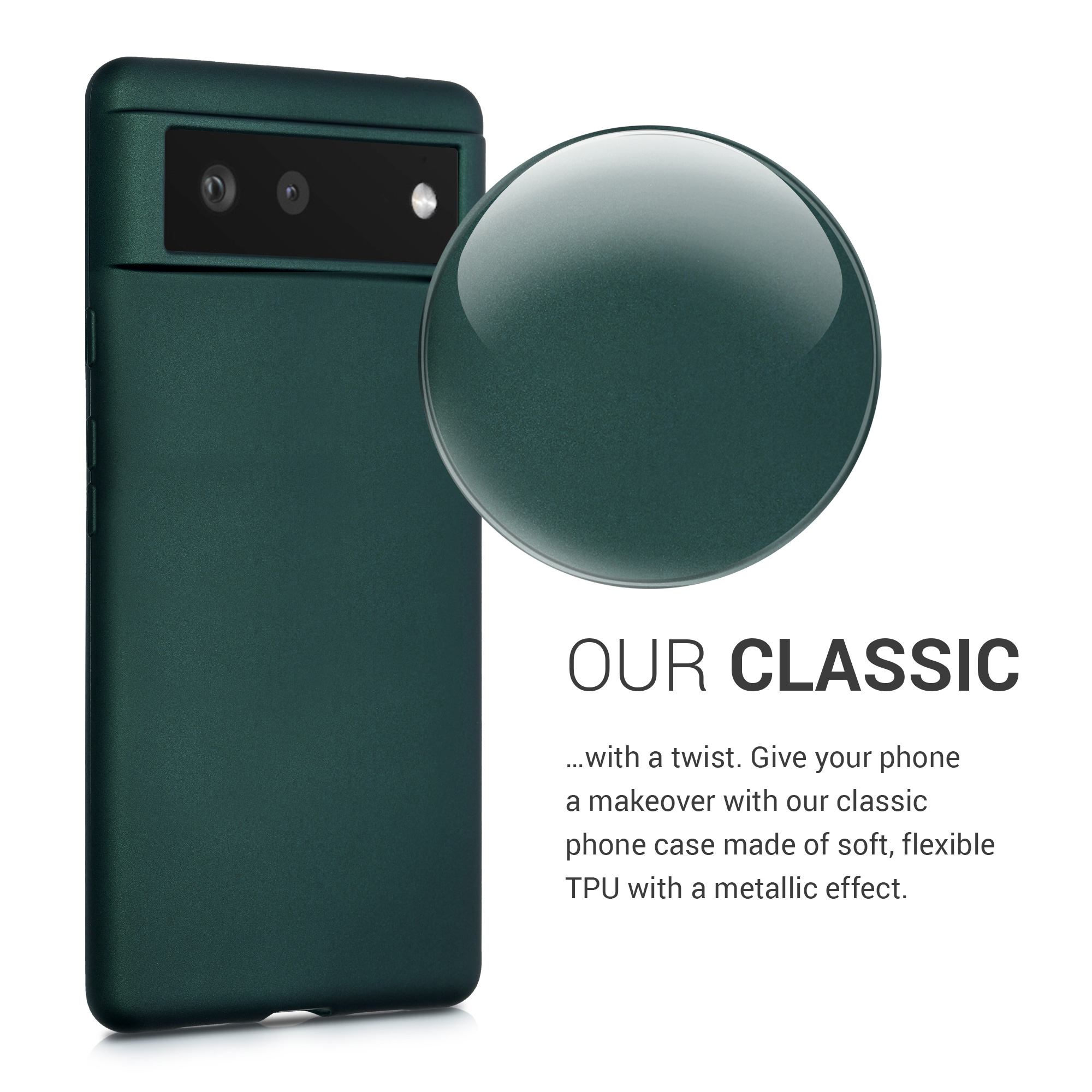 Zadní kryt kwmobile pro Google Pixel 6 - metalická petrolejová