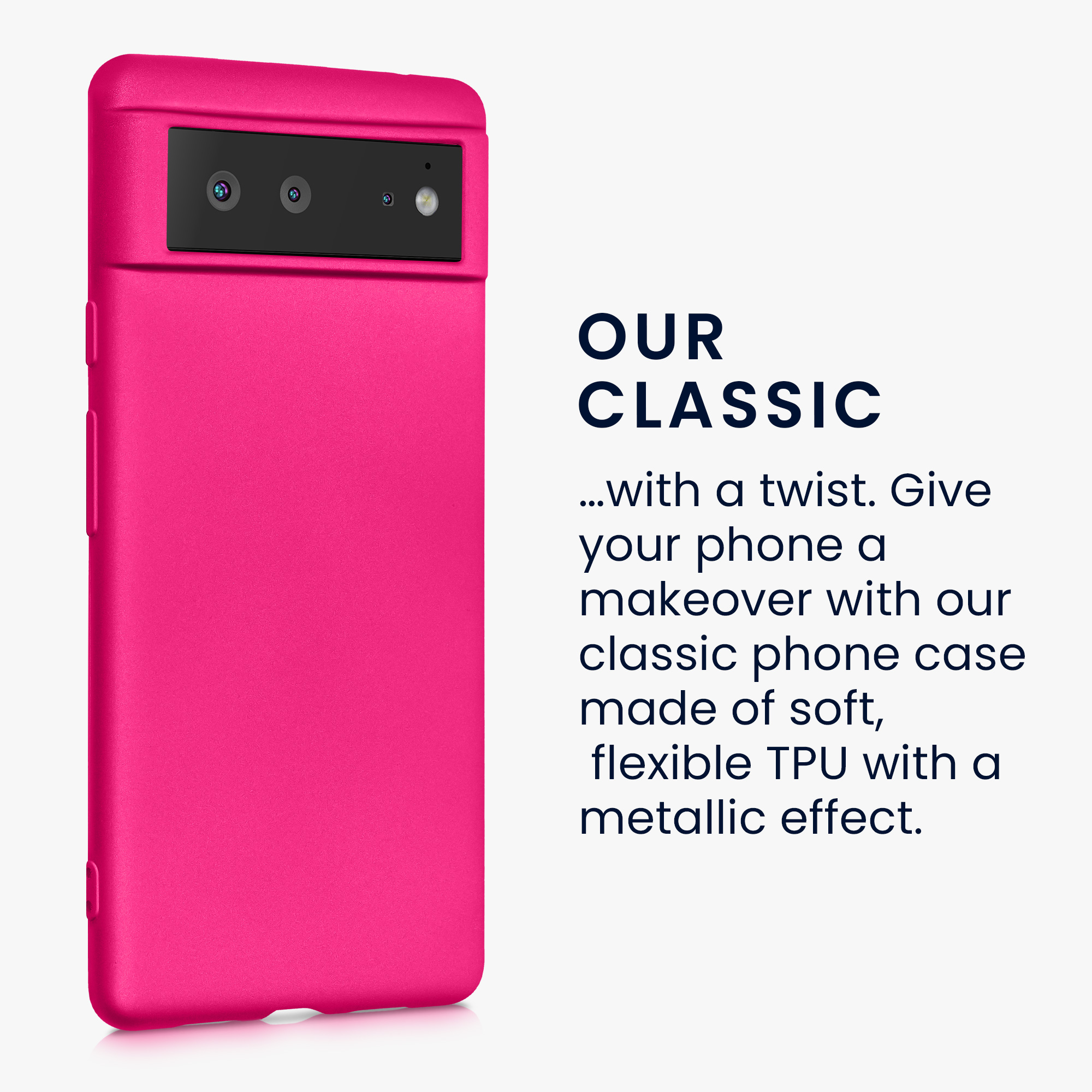Zadní kryt kwmobile pro Google Pixel 6 - metallic růžová