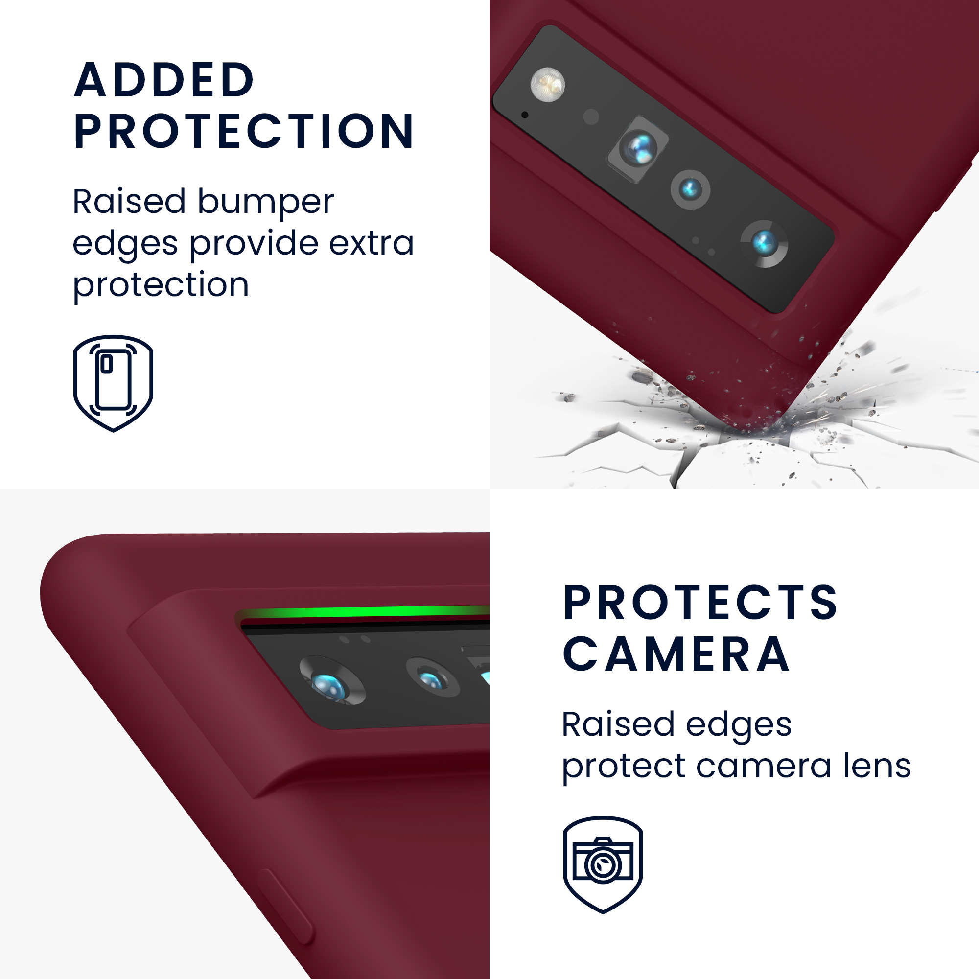 Silikonový kryt kwmobile pro Google Pixel 6 Pro - wireless charging rhubarb red