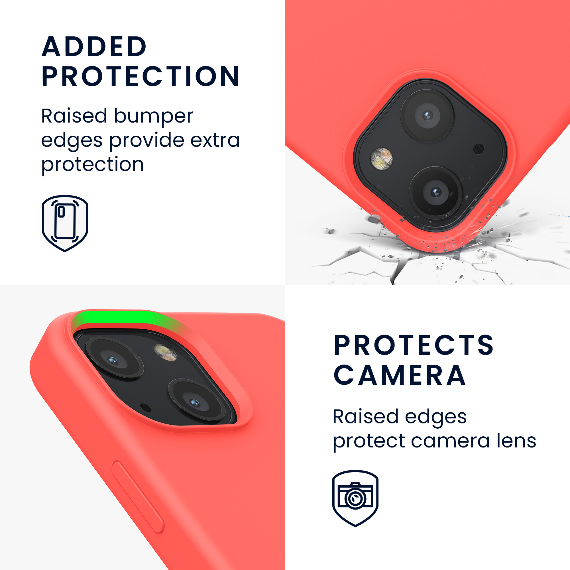 Kryt kwmobile soft-touch iPhone 13 mini Vivid Coral