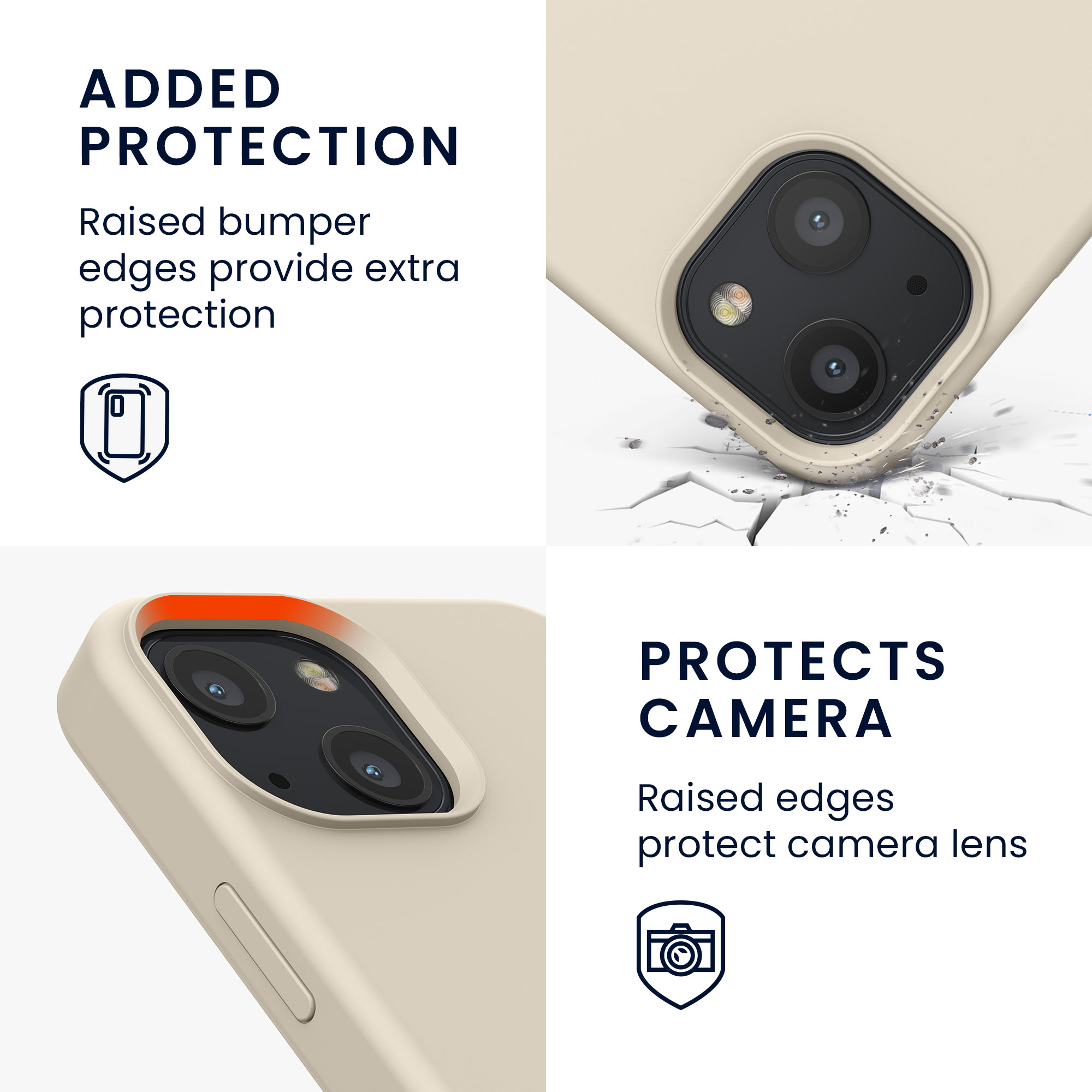 Kryt kwmobile soft-touch iPhone 13 mini Cream