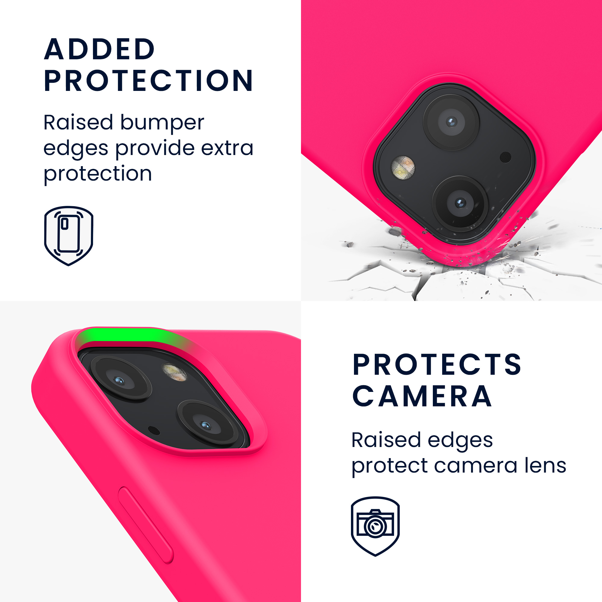 Pouzdro pro Apple iPhone 13 mini kwmobile silikonové - neonově růžová