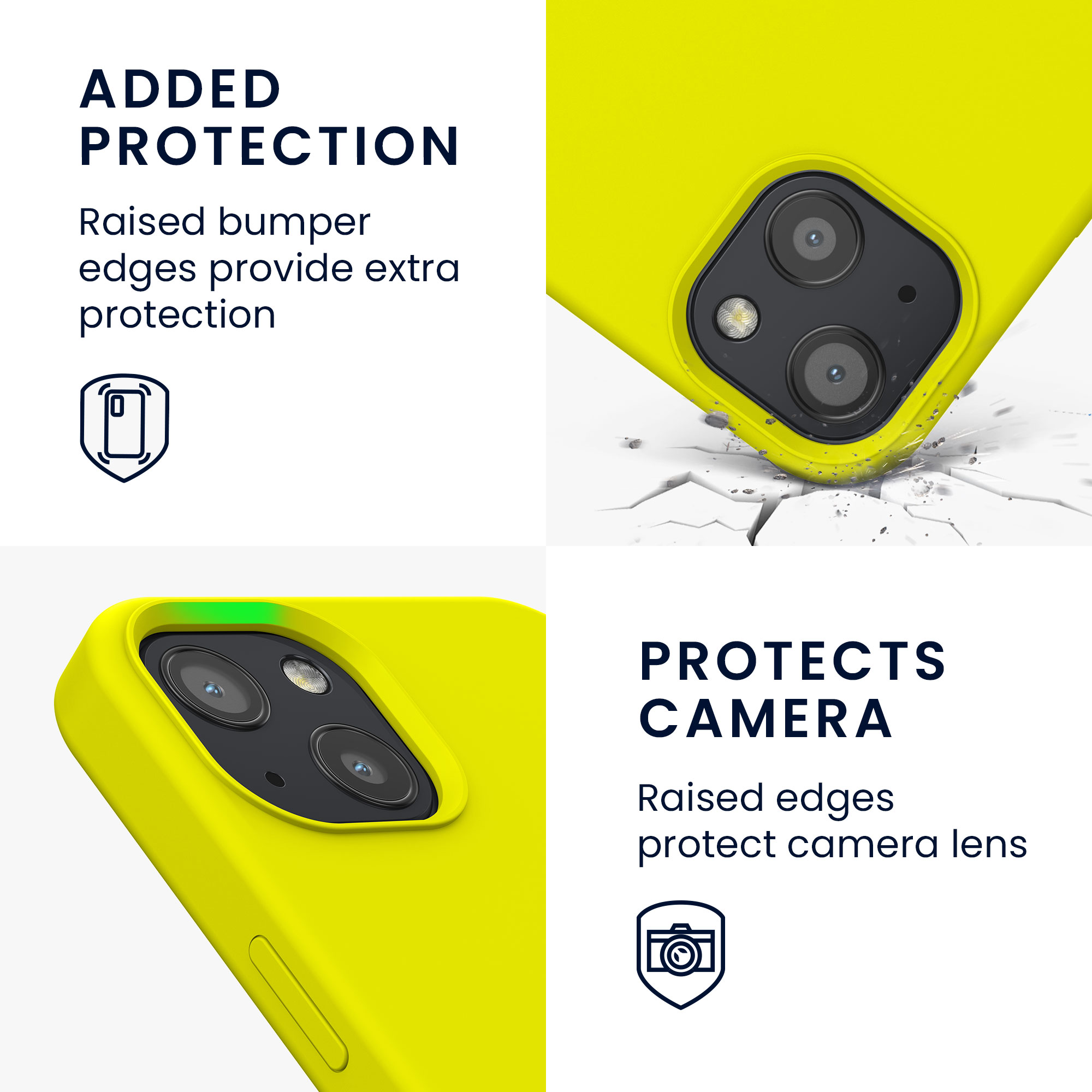 Silikonový kryt kwmobile pro iPhone 13 - citronově žlutá