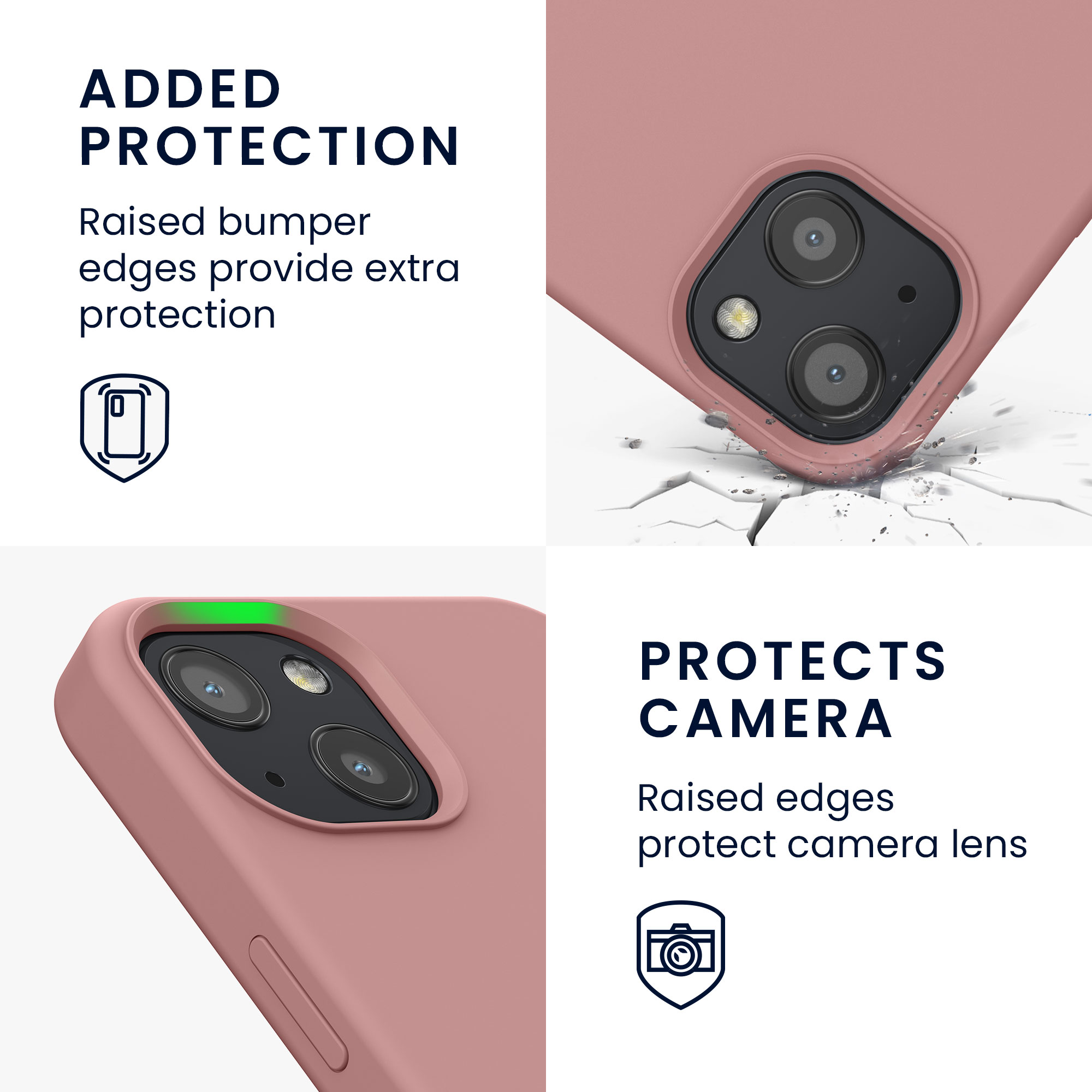 Kryt kwmobile soft-touch iPhone 13 růžová Winter Rose