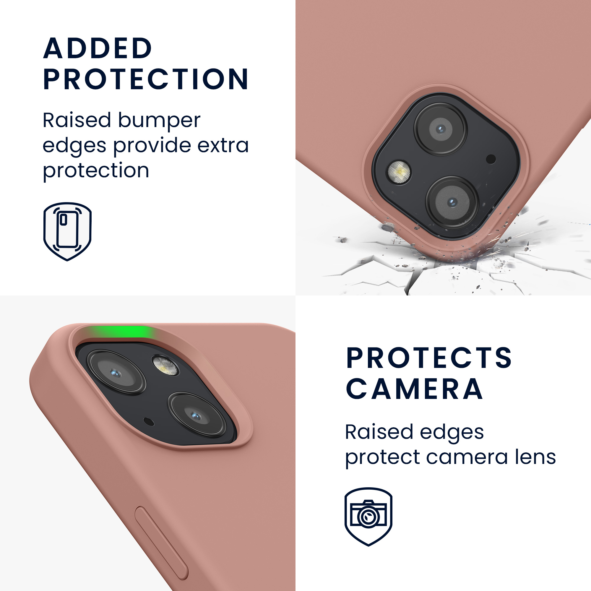 Silikonový kryt kwmobile pro iPhone 13 - oranžová hlína
