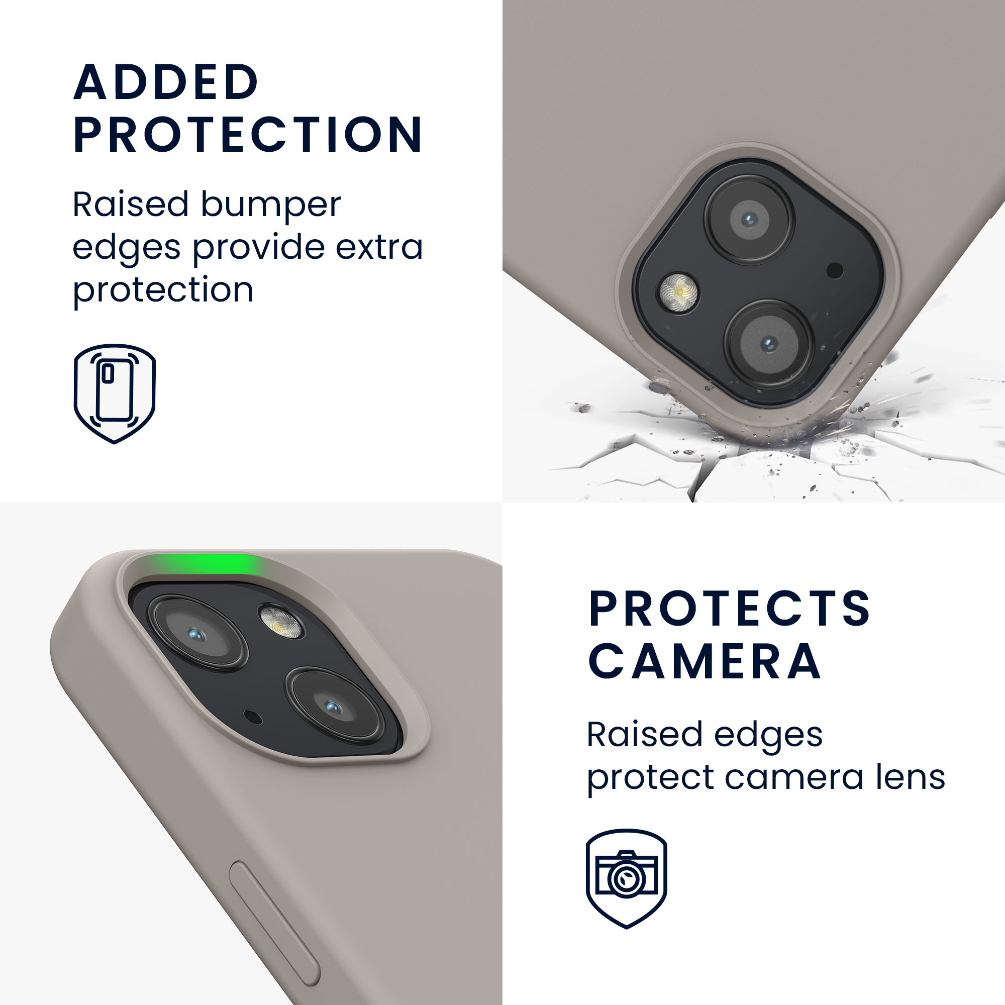 Kryt kwmobile soft-touch iPhone 13 Taupe