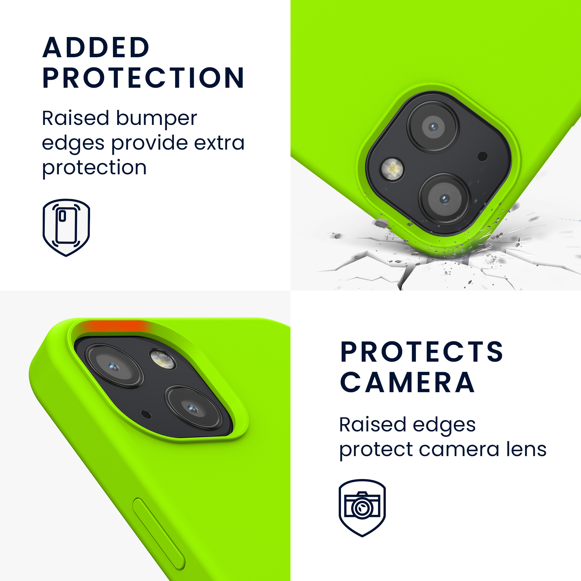 Pouzdro pro Apple iPhone 13 kwmobile silikonové - neonově žlutá