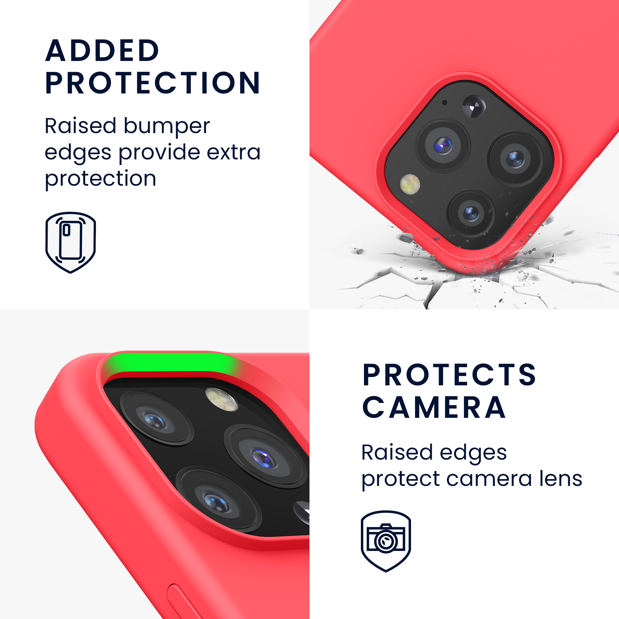 Kryt kwmobile soft-touch iPhone 13 Pro Neon Coral