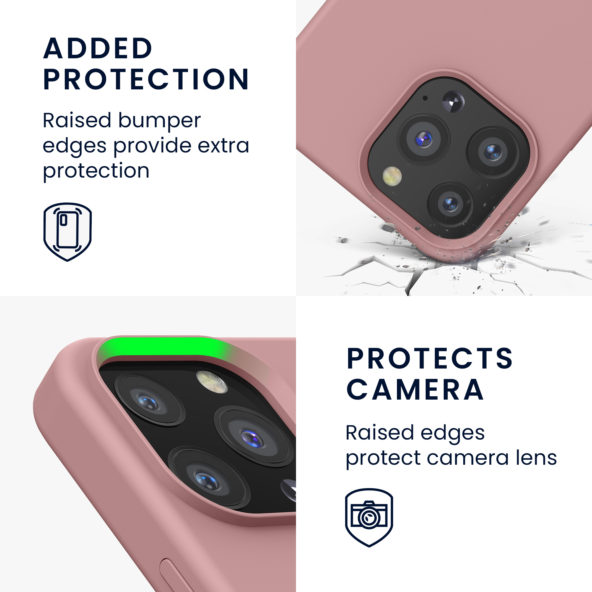 Kryt kwmobile soft-touch iPhone 13 Pro růžová Winter Rose