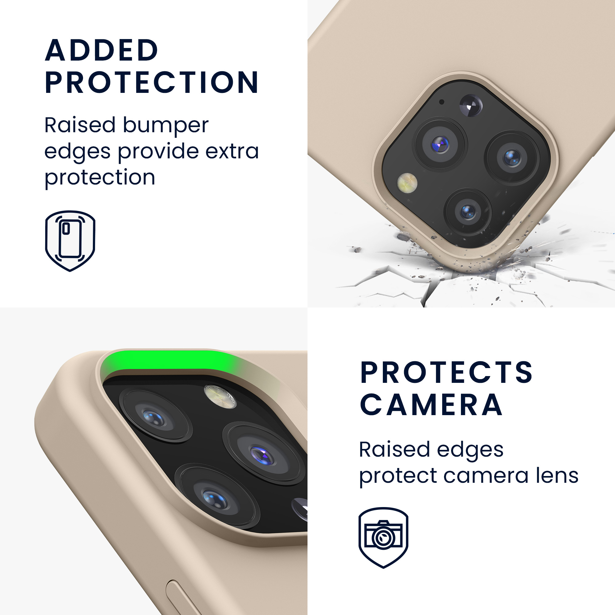 Kryt kwmobile soft-touch iPhone 13 Pro Cream