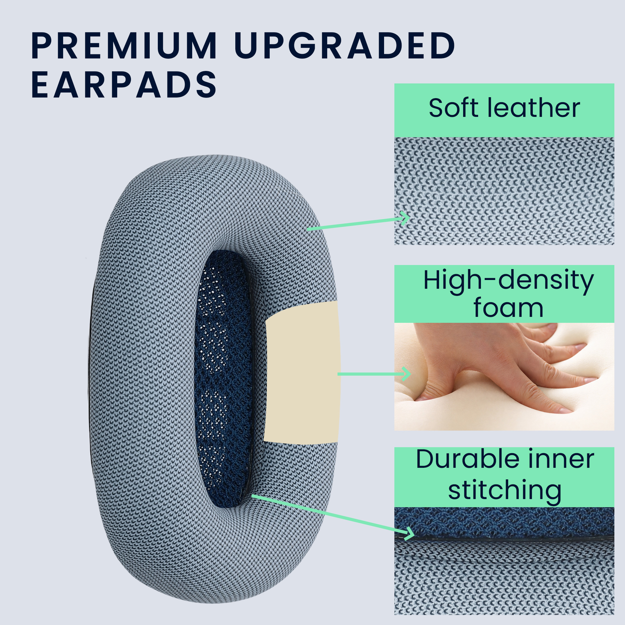 Náhradní náušníky pro Apple AirPods Max / AirPods Max 2 kwmobile - modrá