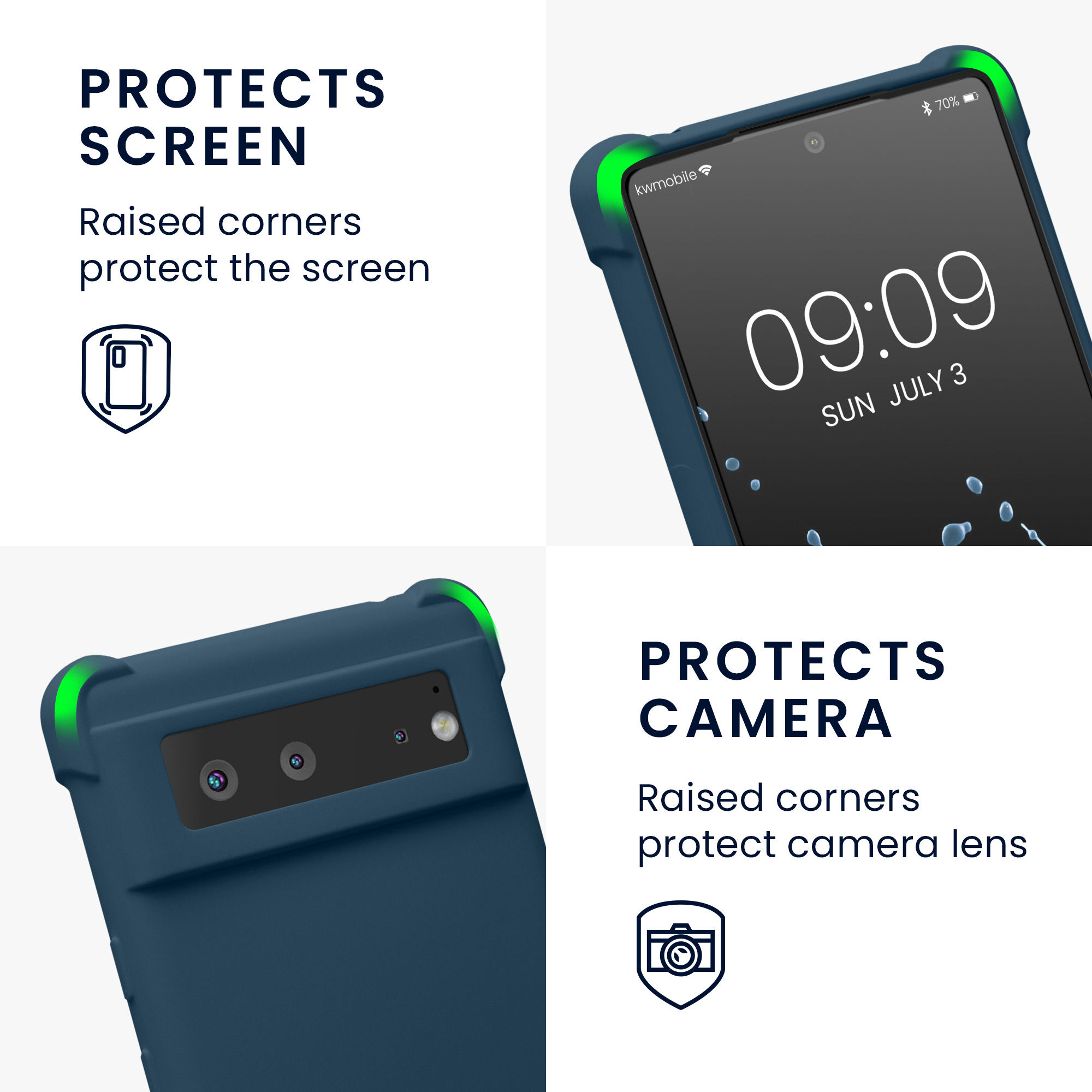 Crossbody kryt kwmobile pro Google Pixel 6 - dark modrá