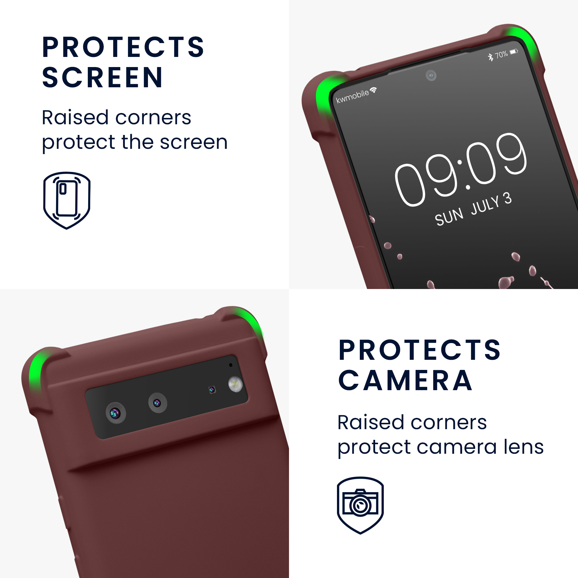 Crossbody kryt kwmobile pro Google Pixel 6 - bordeaux violet