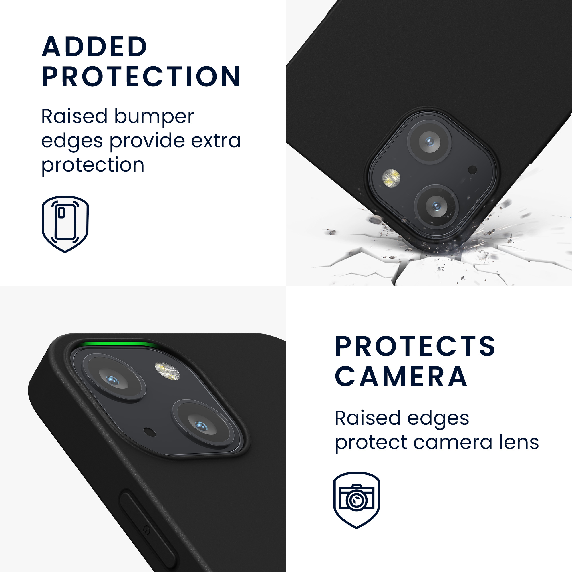 Kryt kwmobile TPU silikonový iPhone 13 mini matná černá