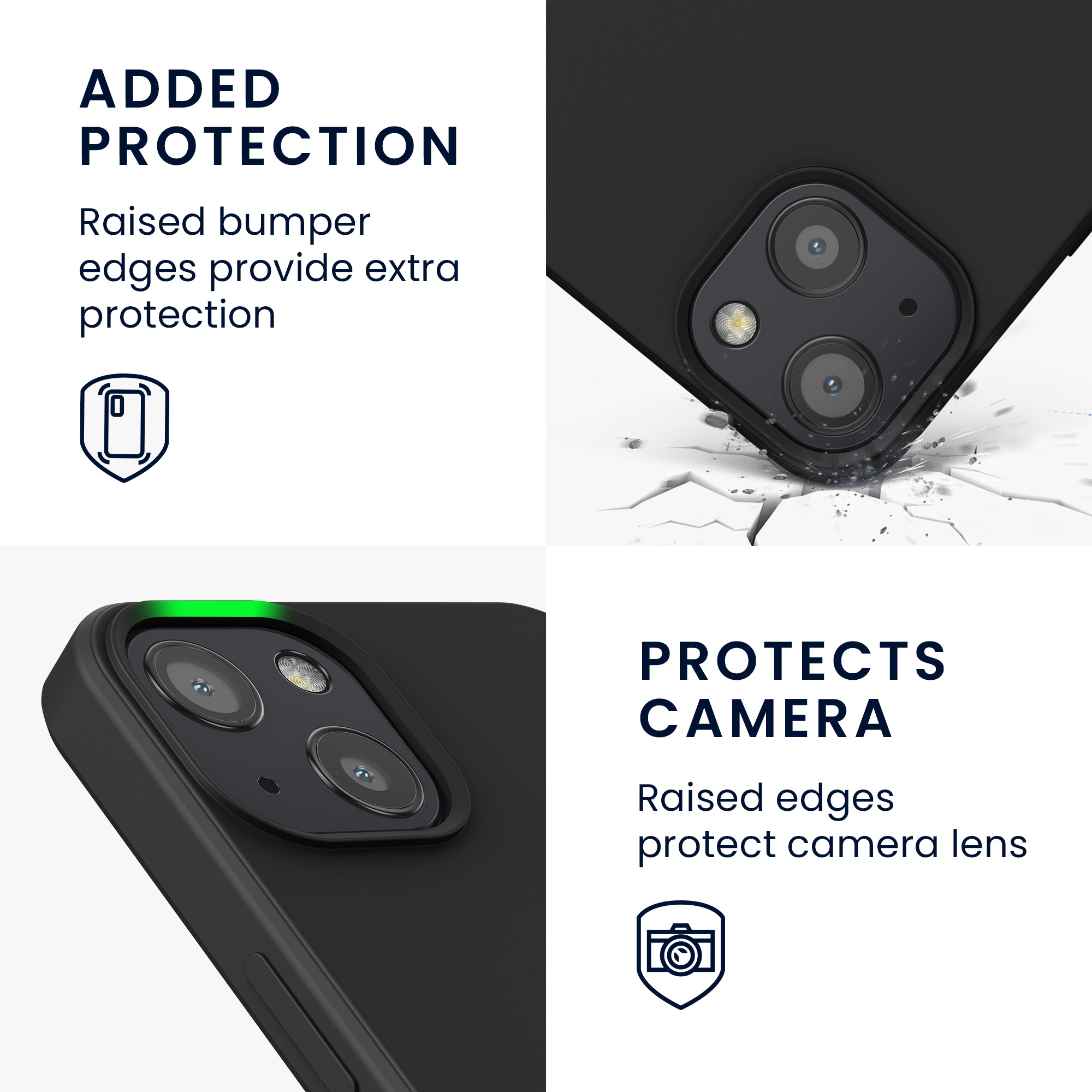 Silikonový kryt kwmobile pro iPhone 13 - černá matná