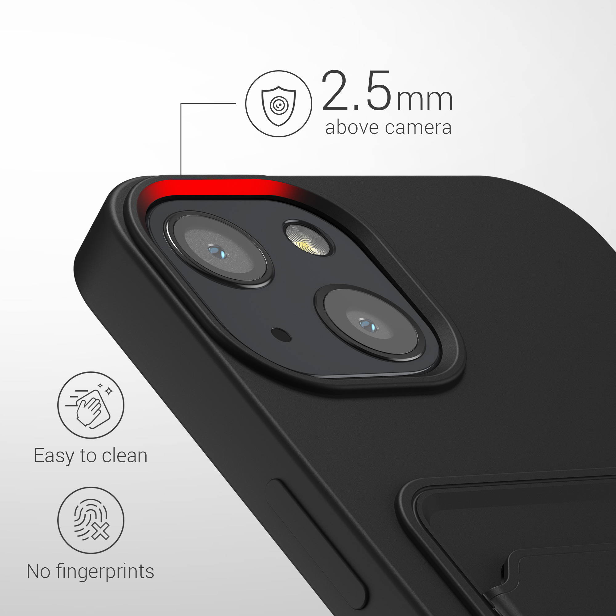 Kryt s přihrádkou kwmobile pro iPhone 13 - černá