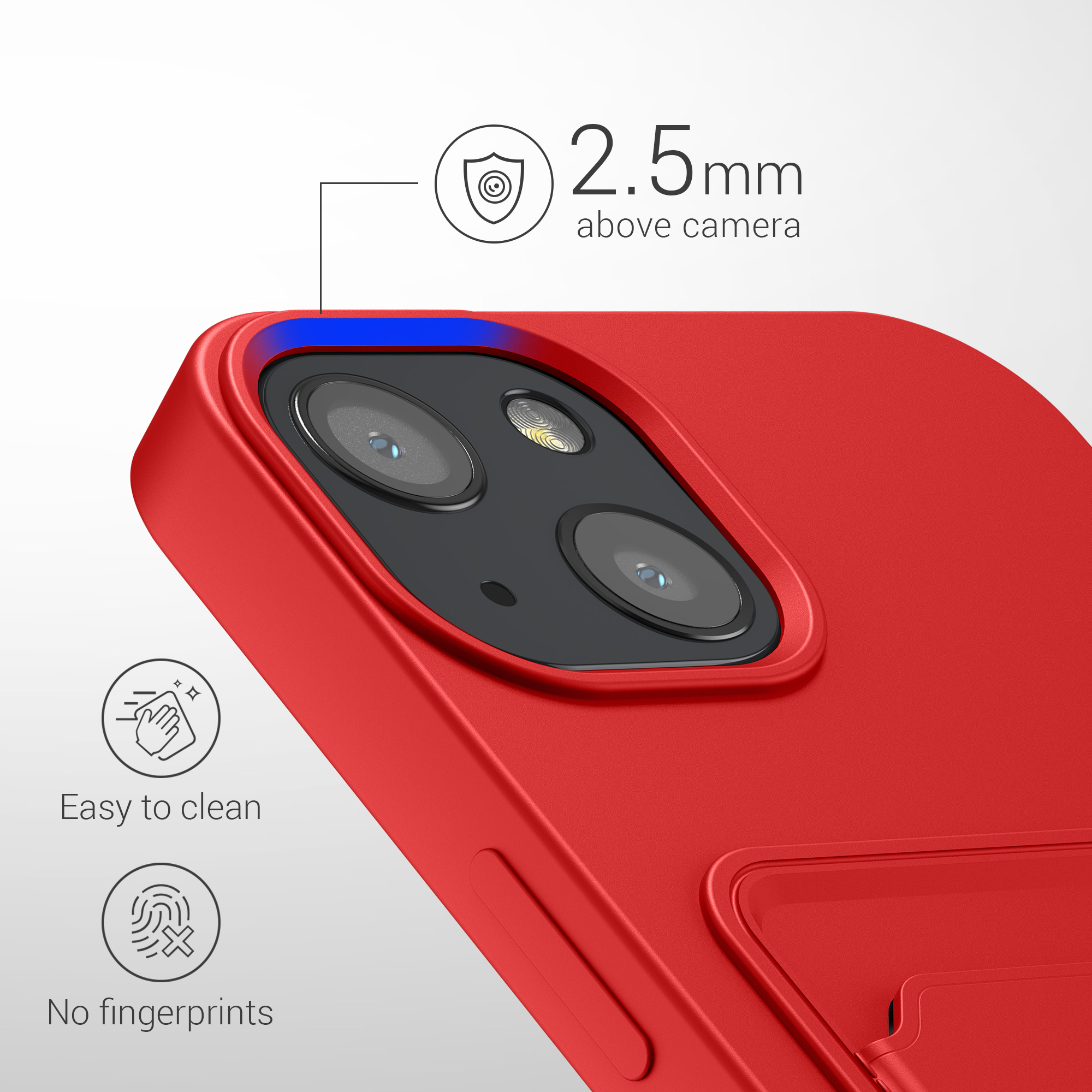 Kryt s přihrádkou kwmobile pro iPhone 13 - červená
