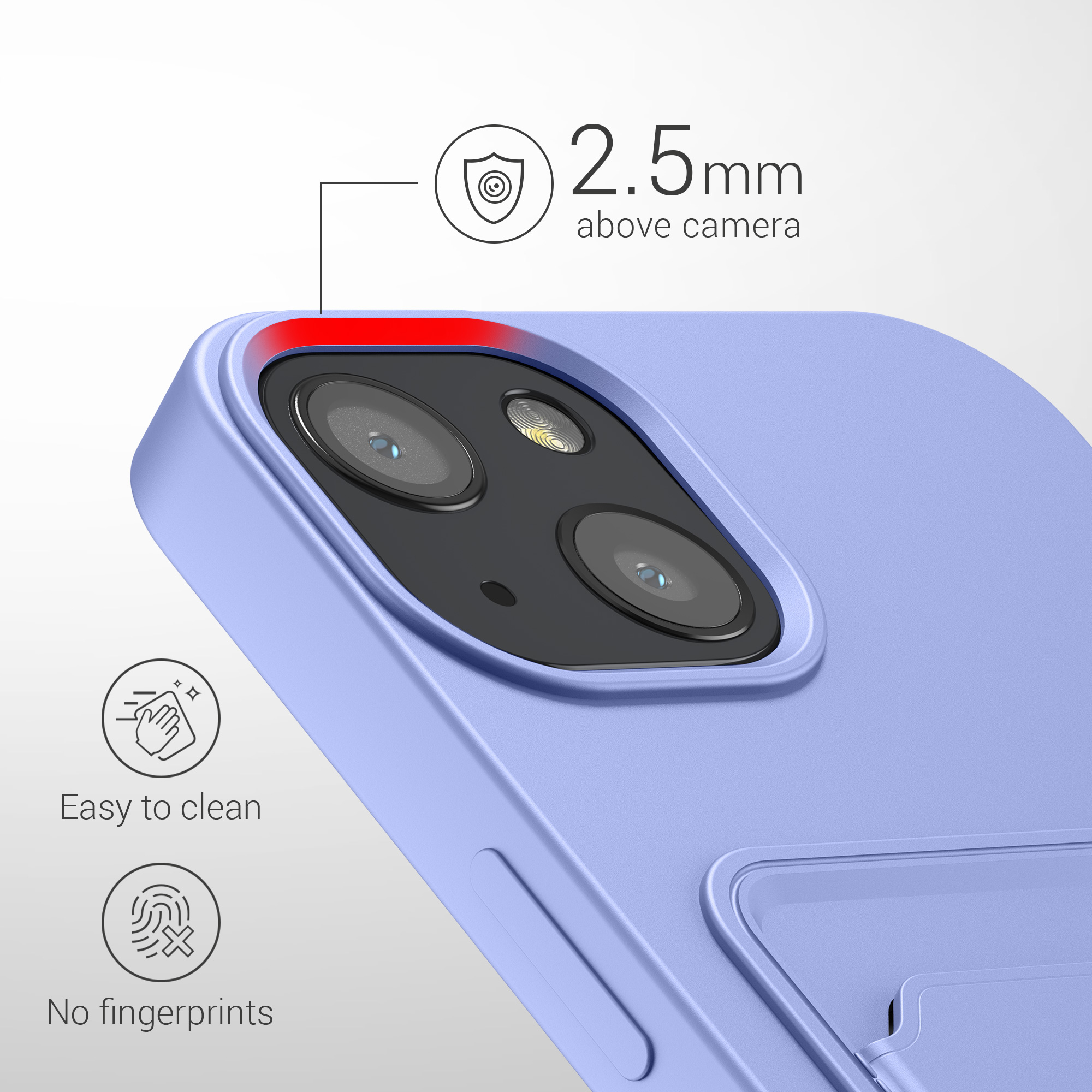 Kryt kwmobile s přihrádkou na kartu iPhone 13 levandulová
