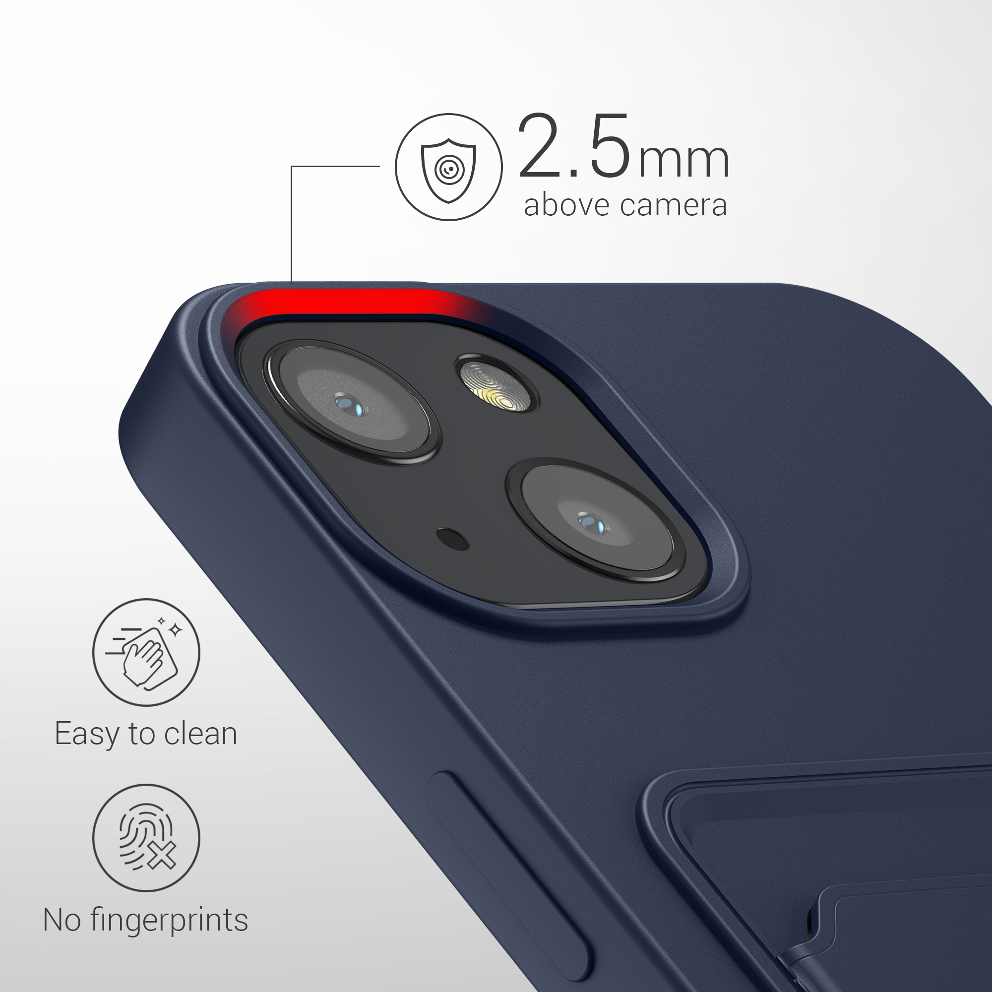 Kryt s přihrádkou kwmobile pro iPhone 13 - dark Blue