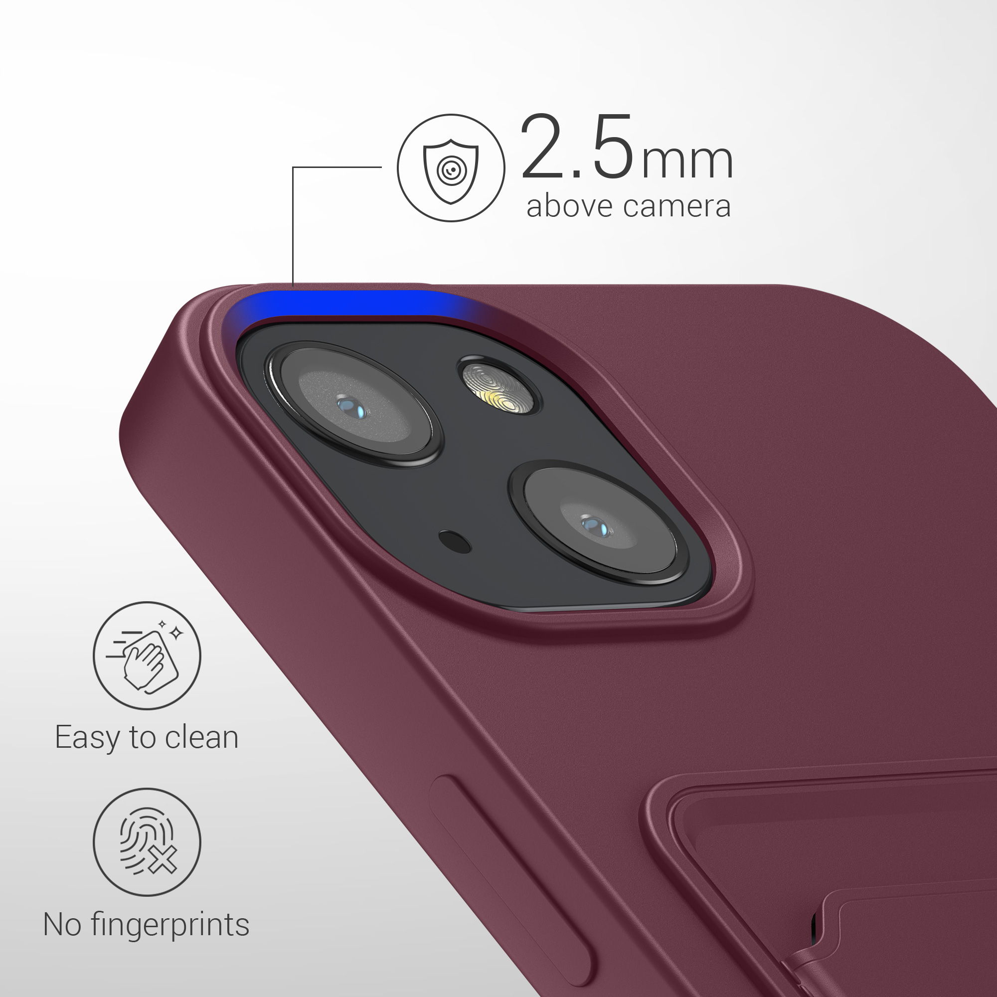 Kryt s přihrádkou kwmobile pro iPhone 13 - tawny červená
