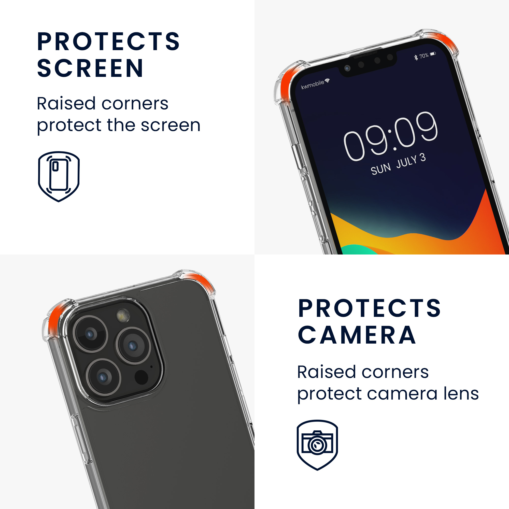 Kryt kwmobile TPU silikonový iPhone 13 Pro transparentní