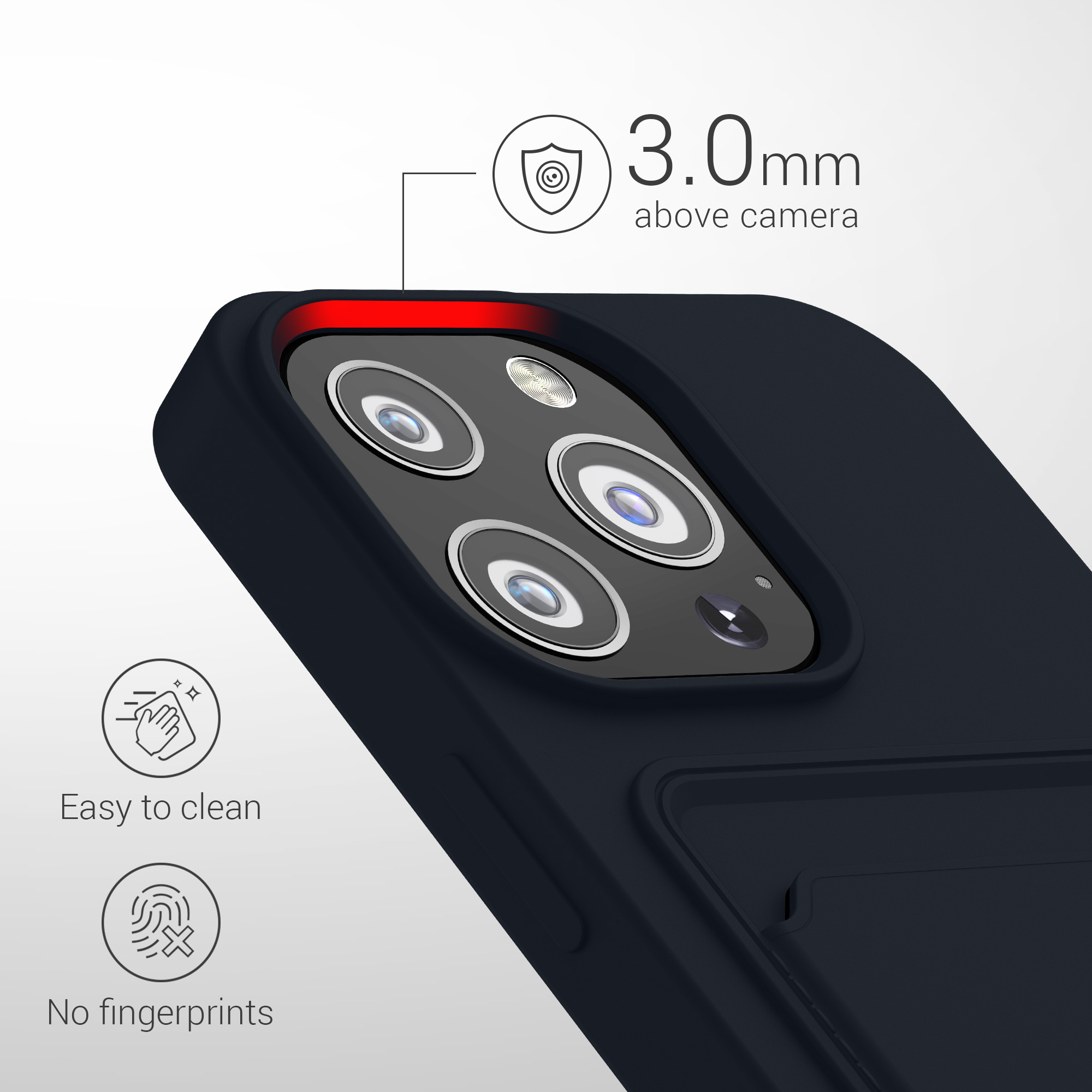 Kryt kwmobile s přihrádkou na kartu iPhone 13 Pro modrá