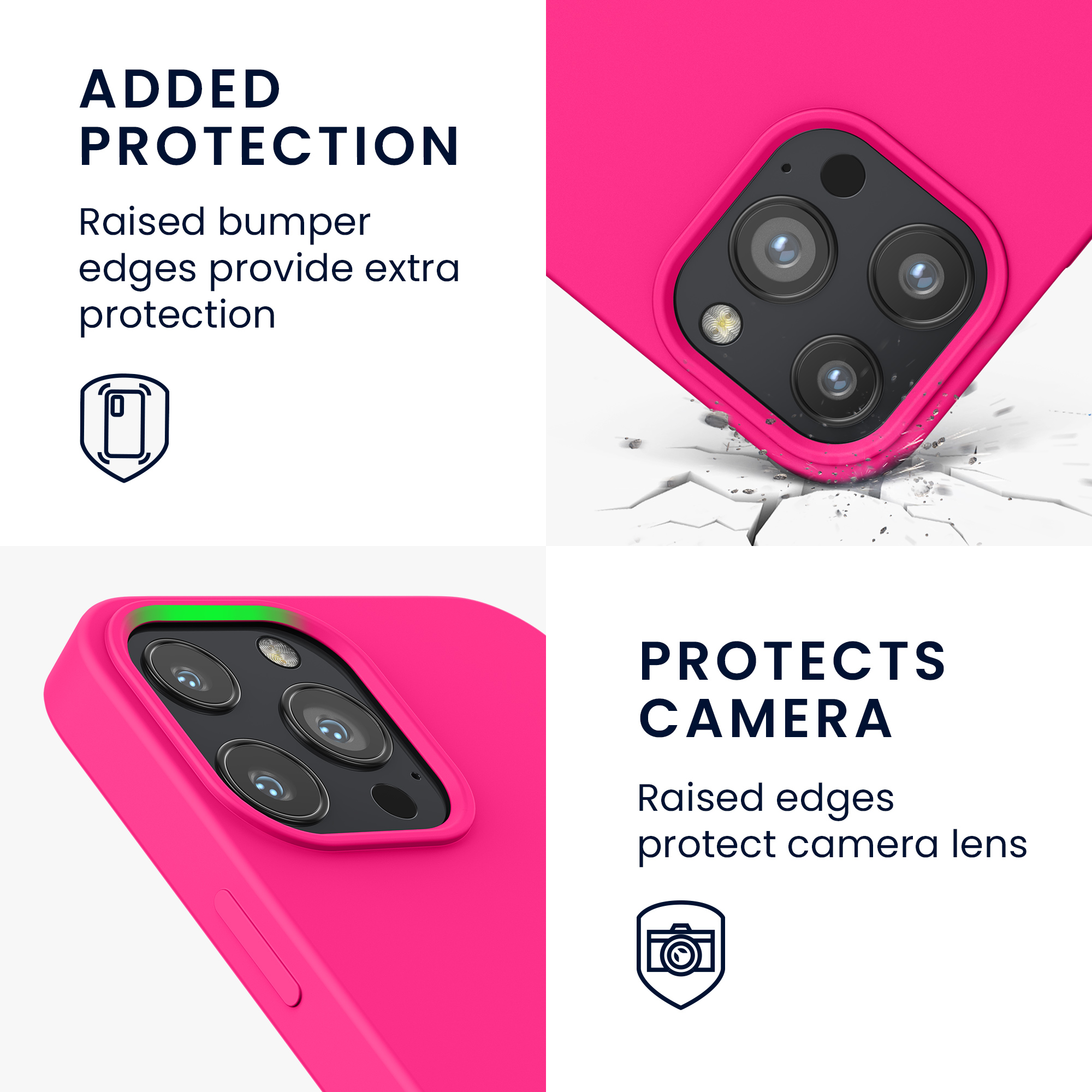 Pouzdro pro Apple iPhone 13 Pro Max kwmobile tenké ochranné silikonové - neonově růžová