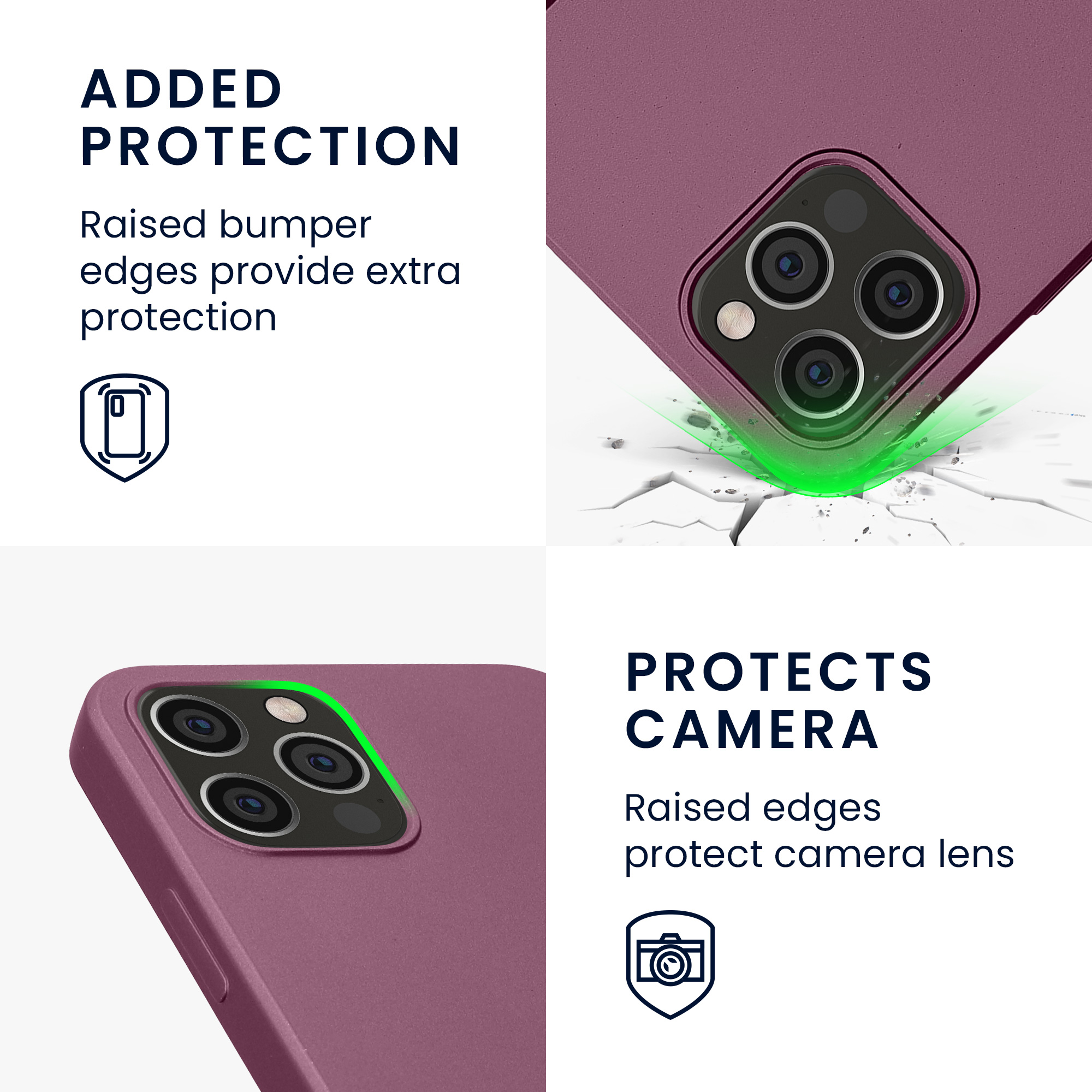 Pouzdro pro Apple iPhone 12 / iPhone 12 Pro kwmobile tenké metalické silikonové - metalická levandulová
