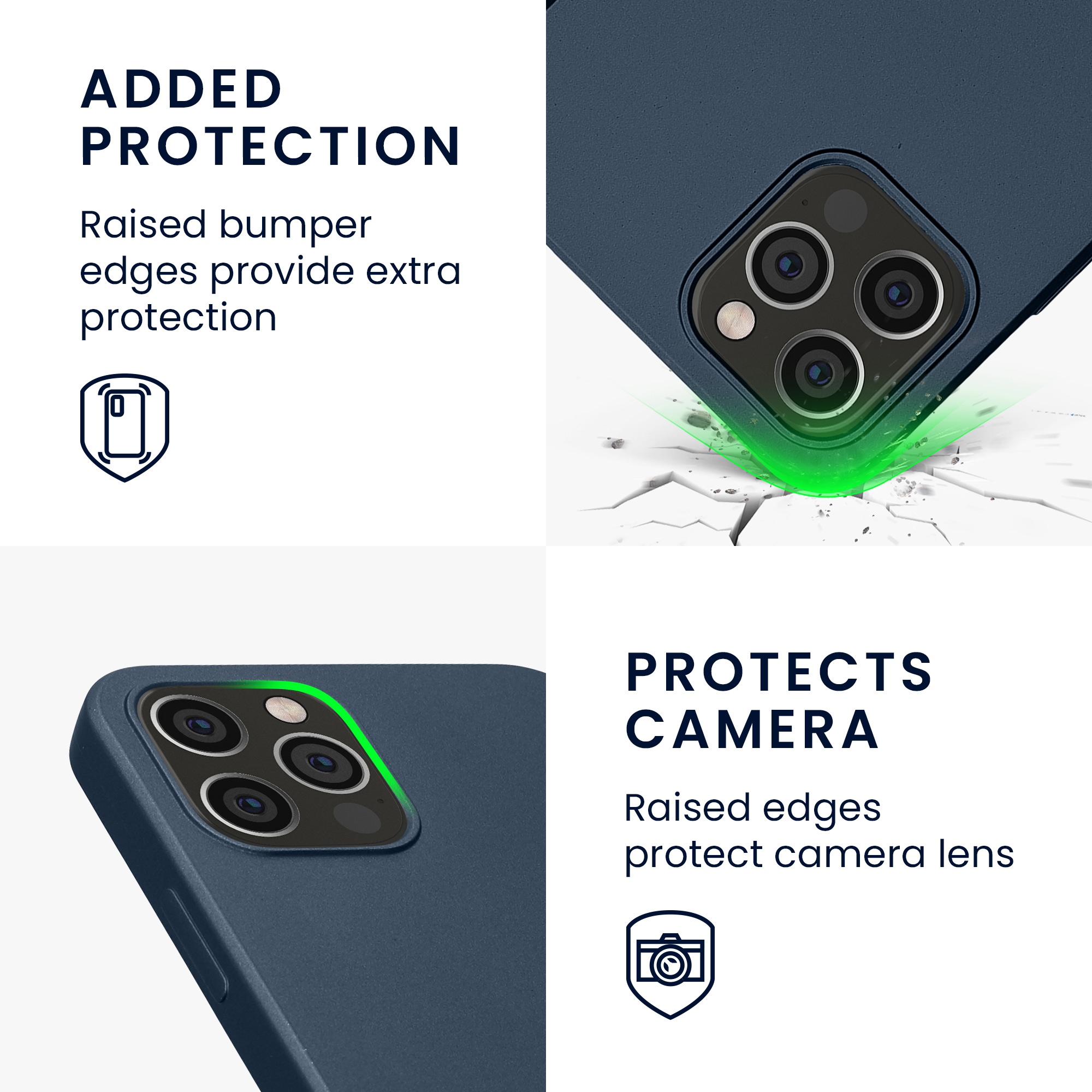 Pouzdro pro Apple iPhone 12 / iPhone 12 Pro kwmobile tenké metalické silikonové - metalická zodiac modrá