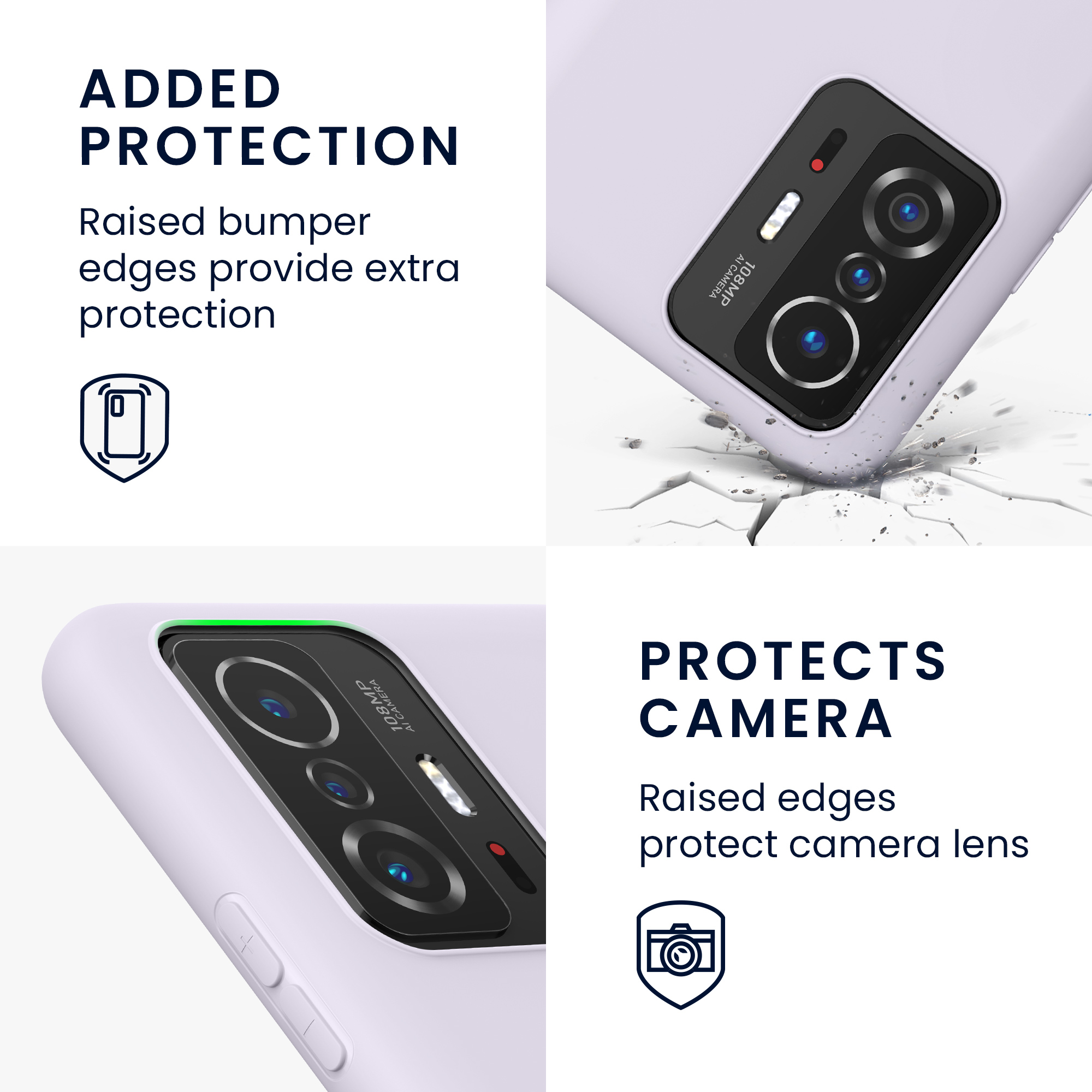 Kryt na mobil Xiaomi 11T / 11T Pro kwmobile TPU levandulový