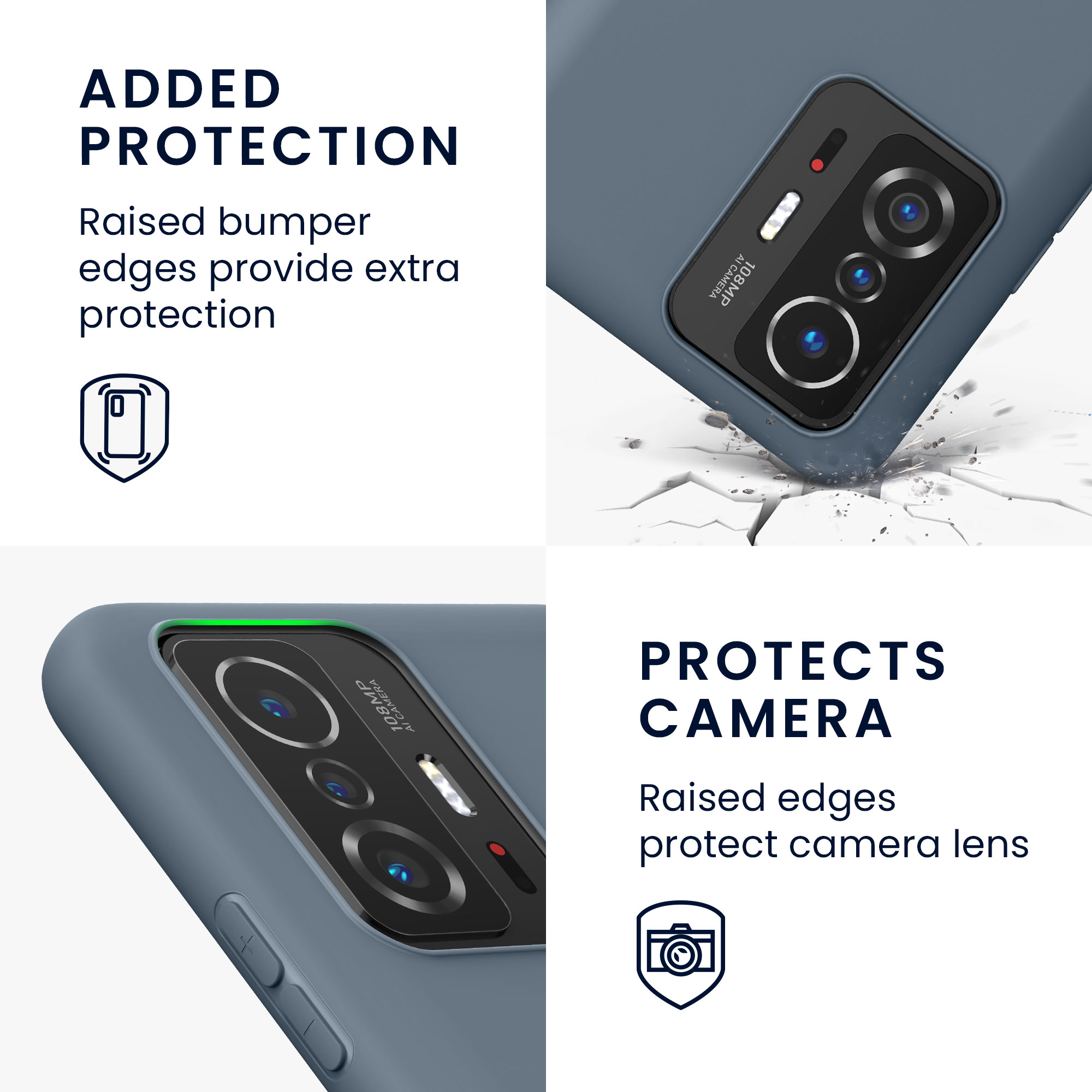 Kryt na mobil Xiaomi 11T / 11T Pro kwmobile TPU tmavě šedý