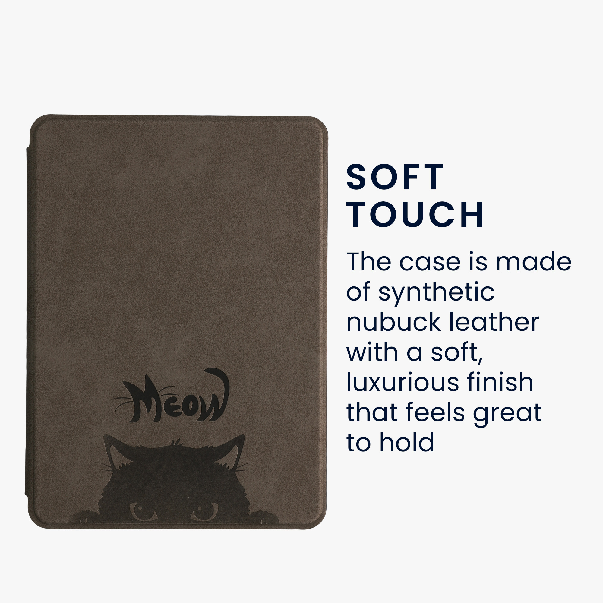 Pouzdro na čtečku kwmobile Amazon Kindle Paperwhite 11 Generation 2021 Case - Meow Cat šedá / černá