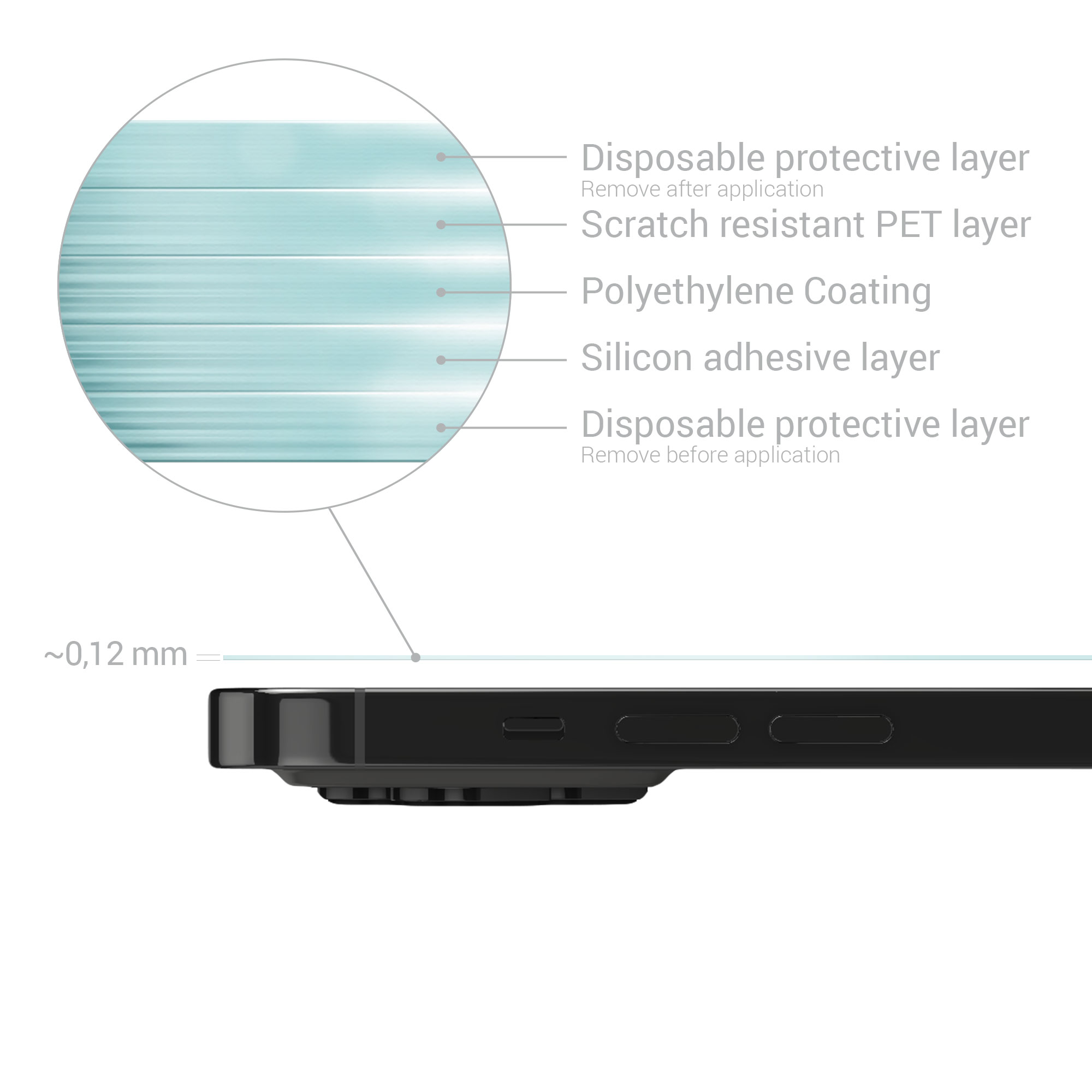 Ochranné sklo kwmobile iPhone 13 Pro Screen Protector transparentní
