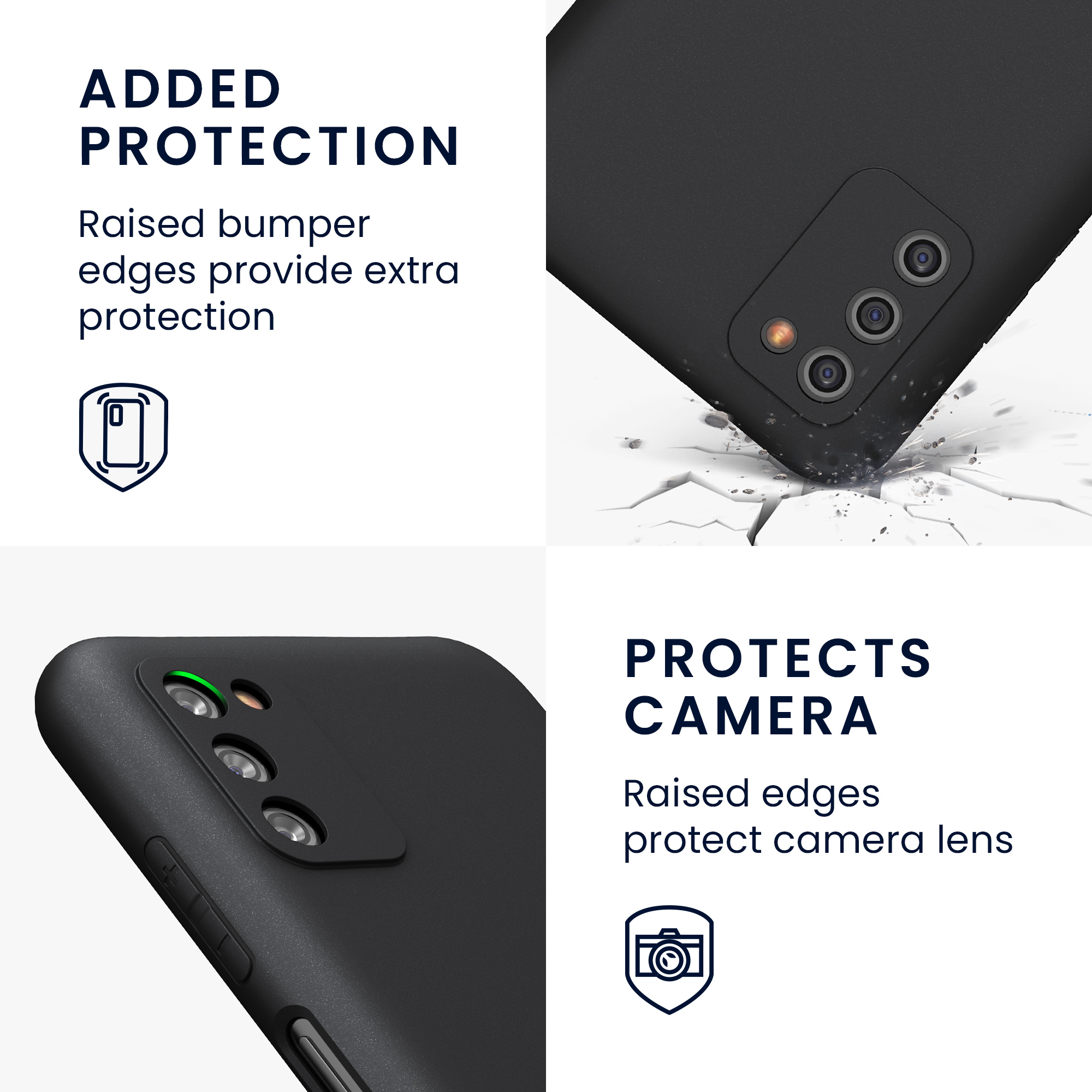 Kryt na mobil Samsung Galaxy A03s kwmobile TPU matně černý
