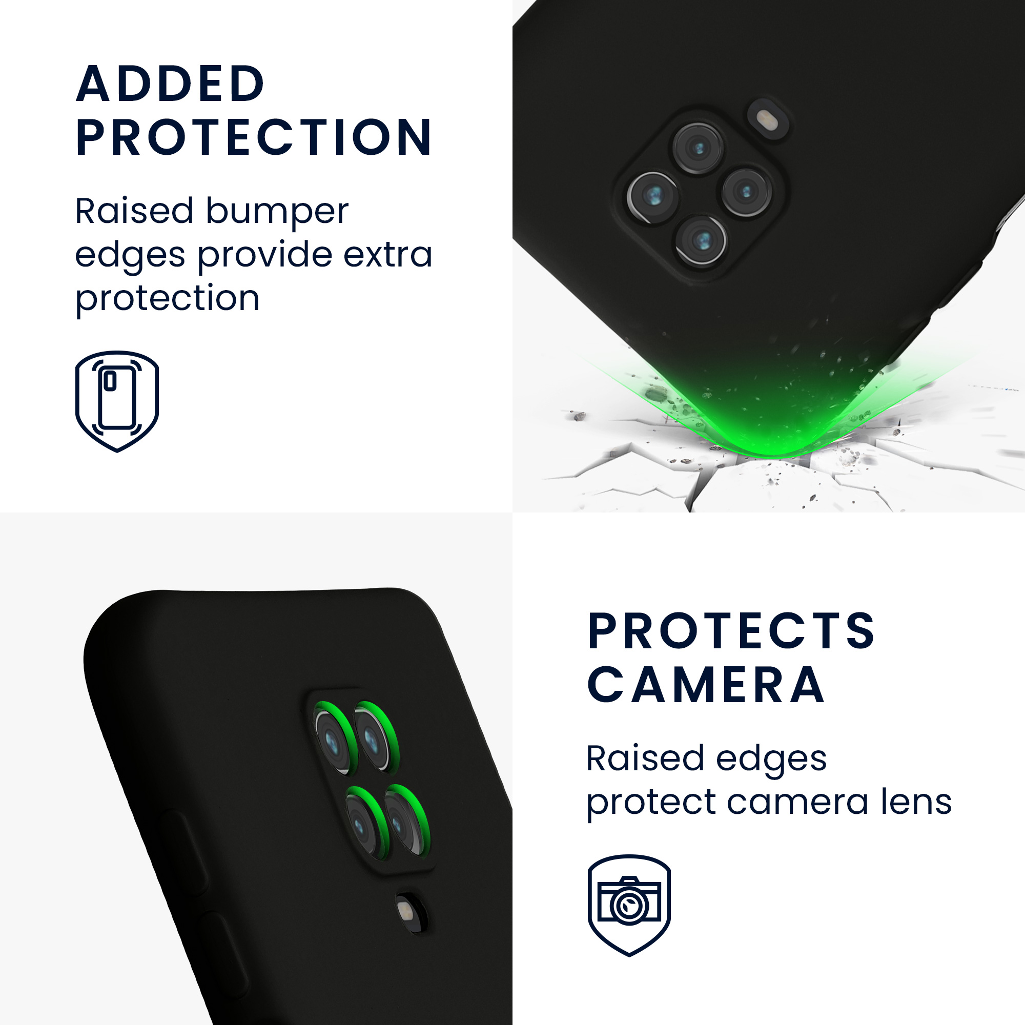TPU kryt kwmobile pro Xiaomi Redmi Note 9S / 9 Pro / 9 Pro Max - černá