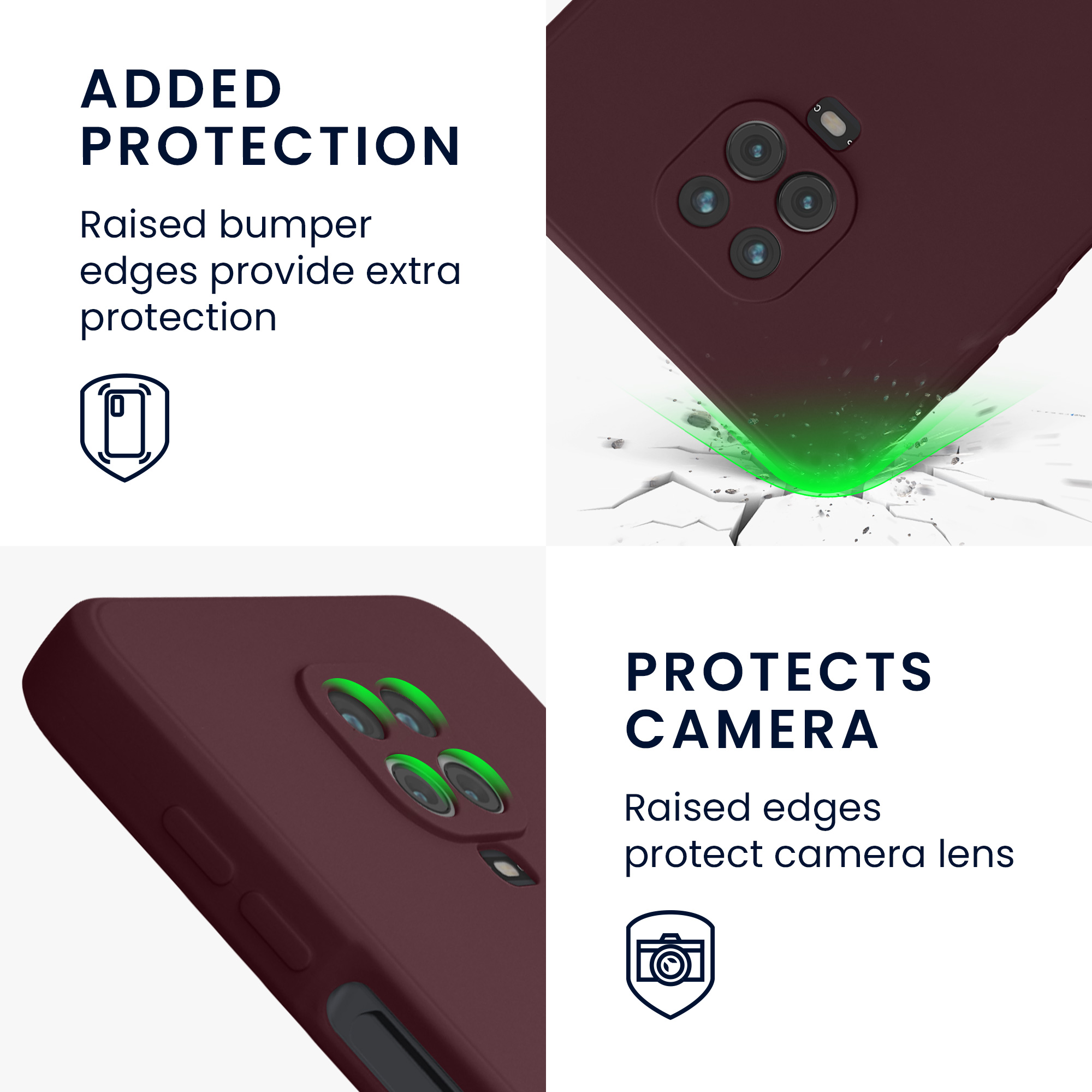 TPU kryt kwmobile pro Xiaomi Redmi Note 9S / 9 Pro / 9 Pro Max - vínově fialová