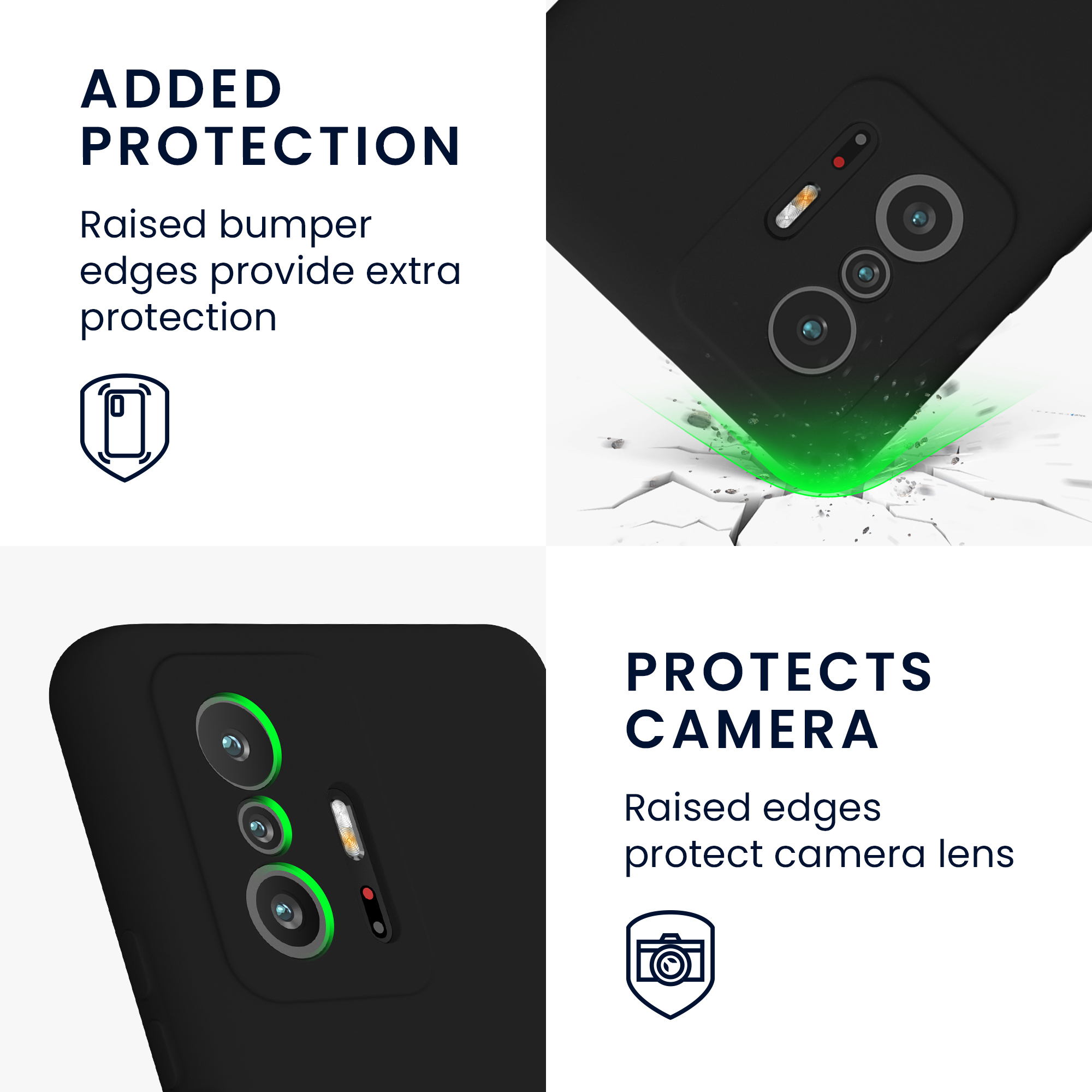 Kryt na mobil Xiaomi 11T / 11T Pro kwmobile TPU černý