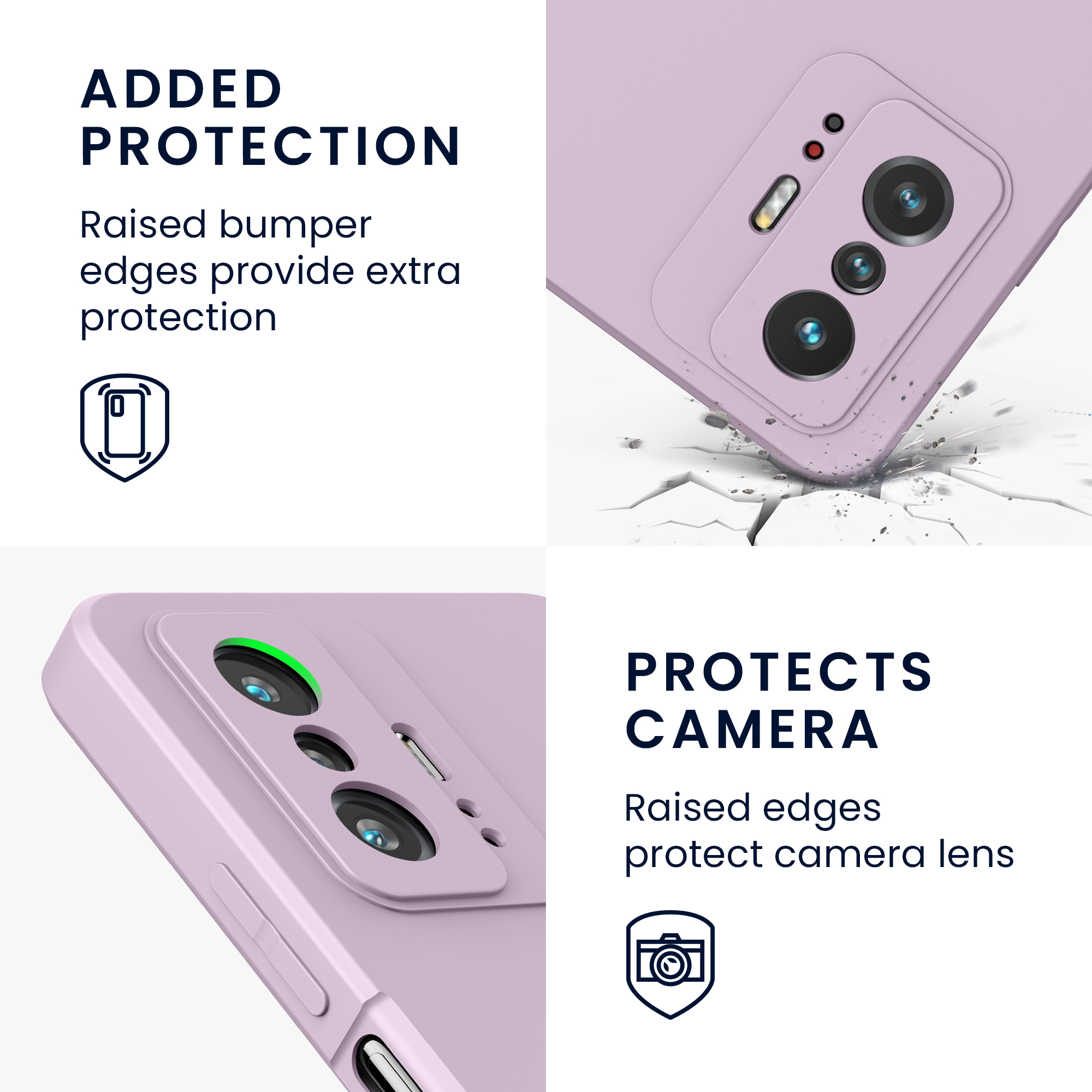 Kryt na mobil Xiaomi 11T / 11T Pro kwmobile TPU lila