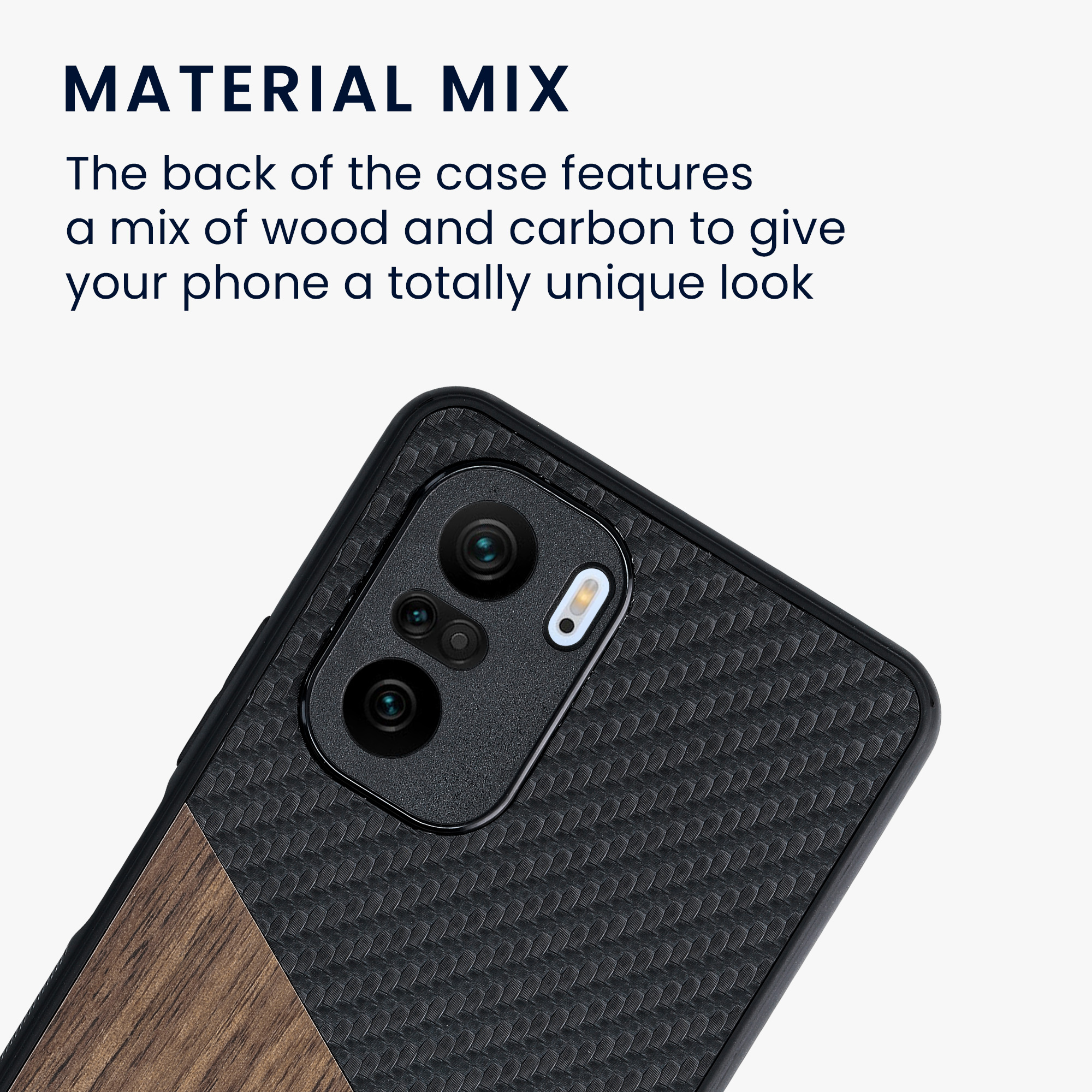 Pouzdro pro Xiaomi Mi 11i / Poco F3 kwmobile dřevěné - tmavě hnědá