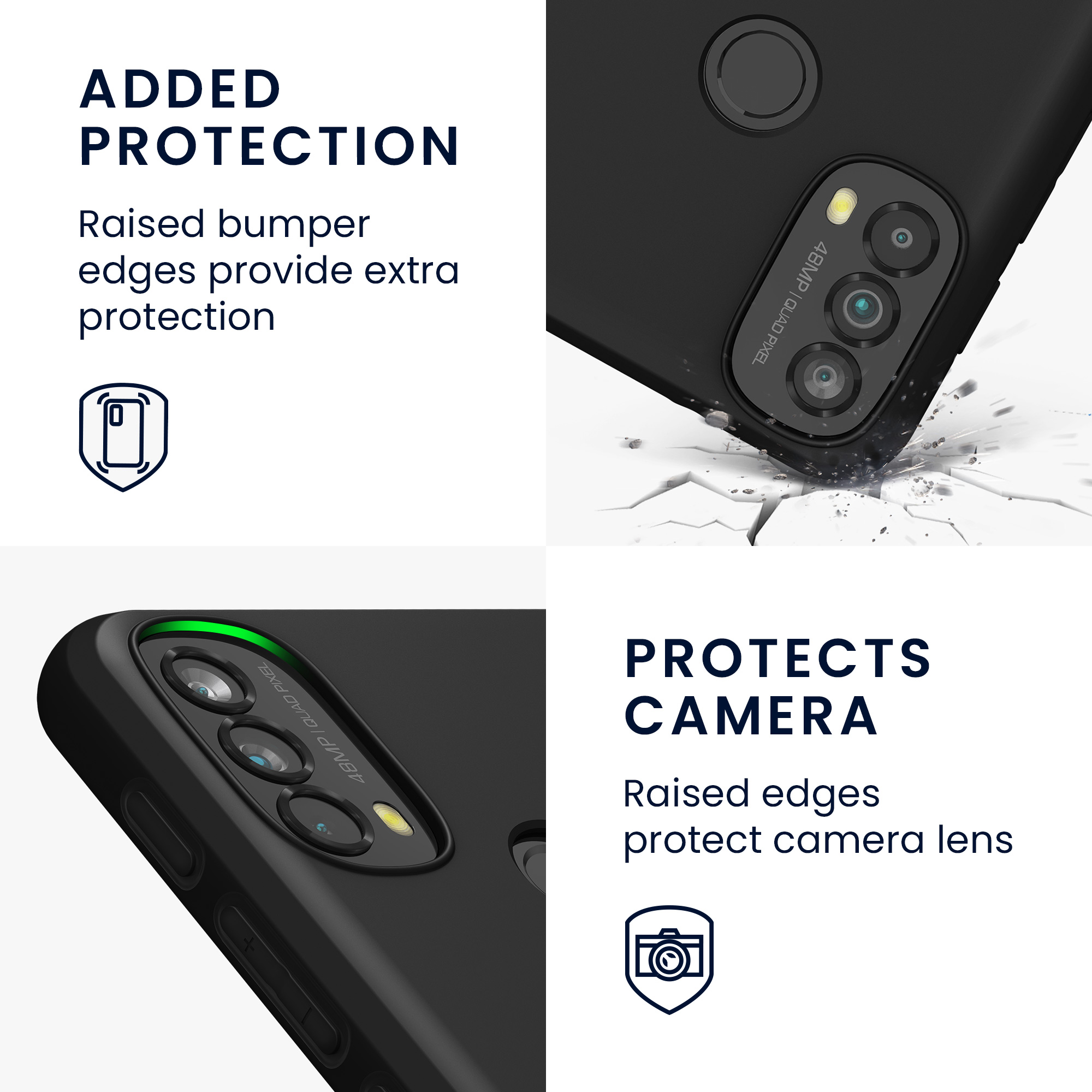 Silikonový kryt kwmobile pro Motorola Moto E40 - Matná černá