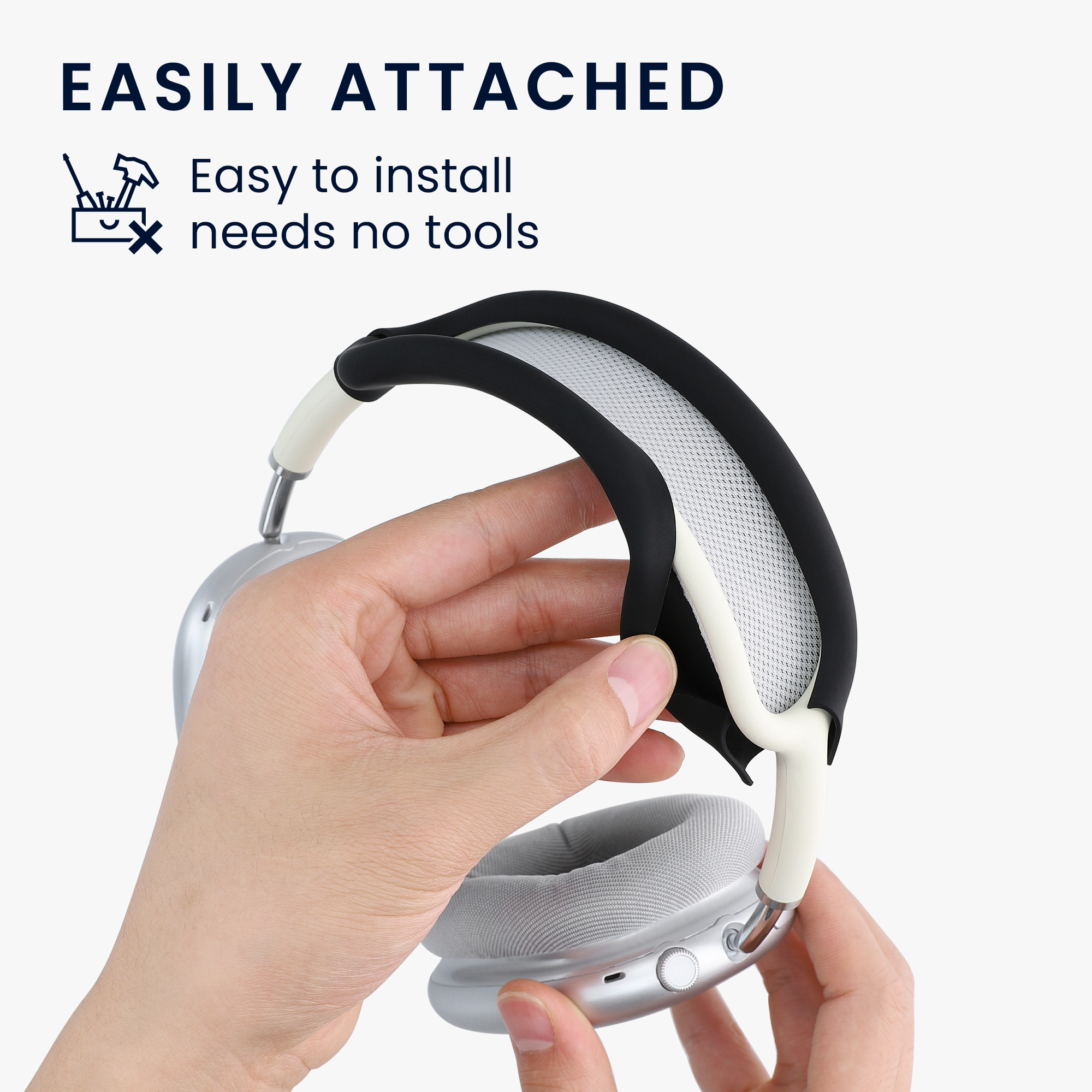 Chránič náhlavního mostu pro Apple AirPods Max / AirPods Max 2 kwmobile silikonové - černá