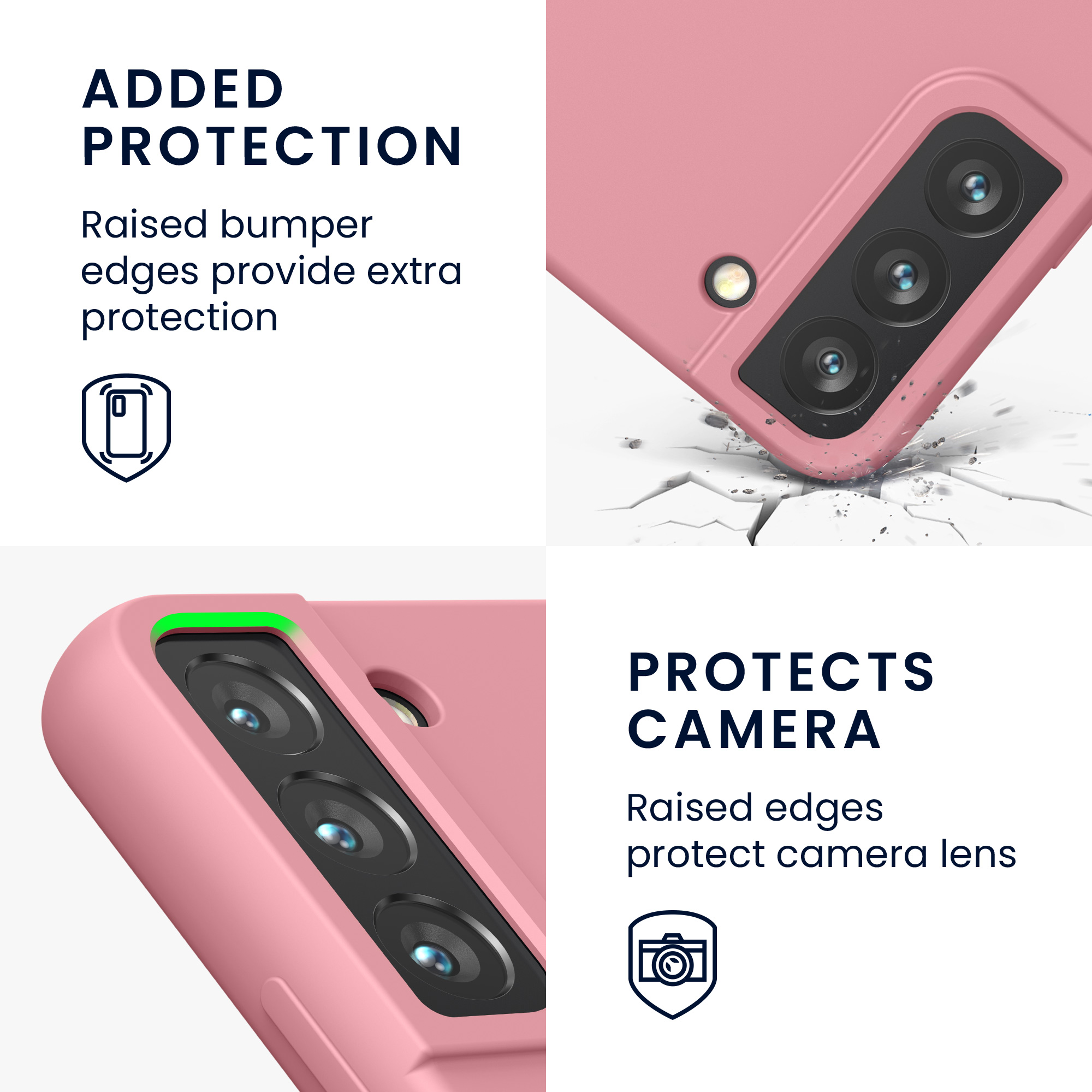 Kryt na mobil Galaxy S22 kwmobile Soft Cover světle růžová