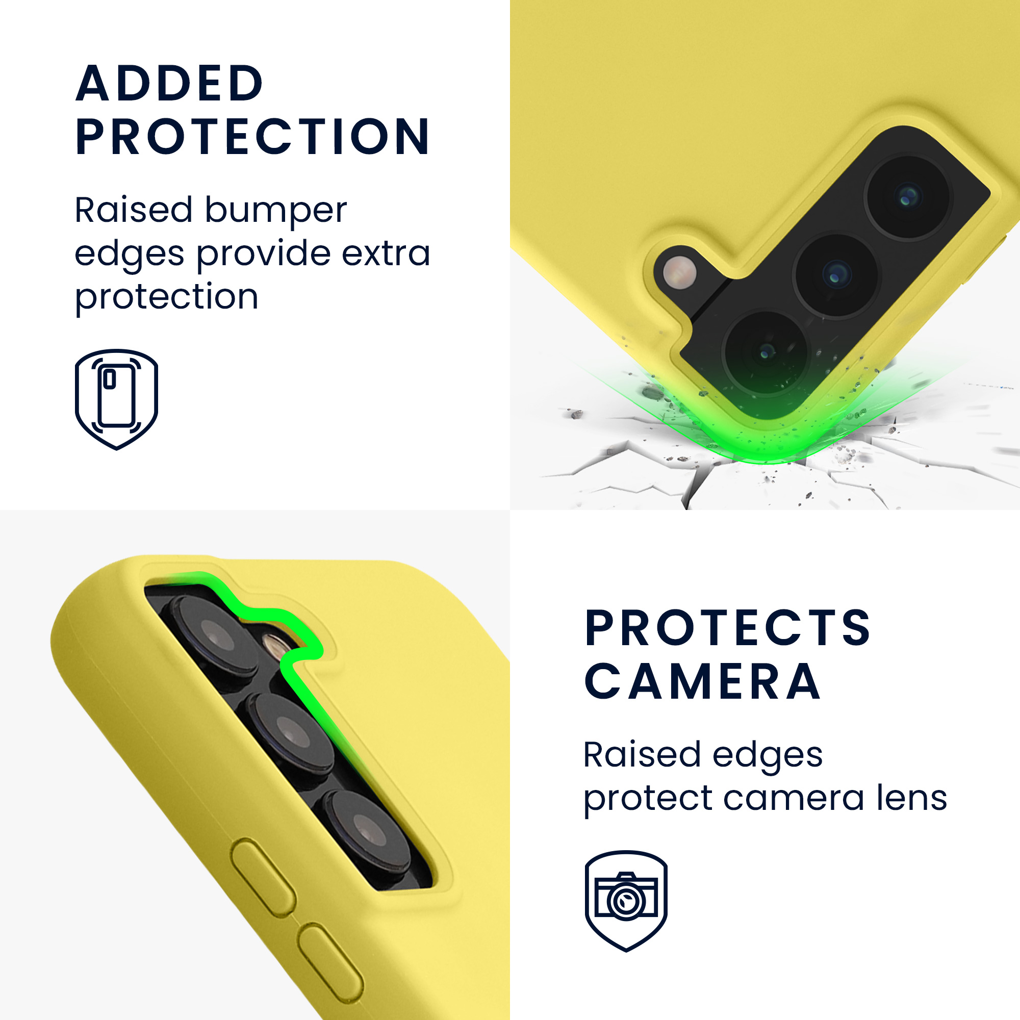 Kryt na mobil Galaxy S22 kwmobile Soft Cover citronově žlutá
