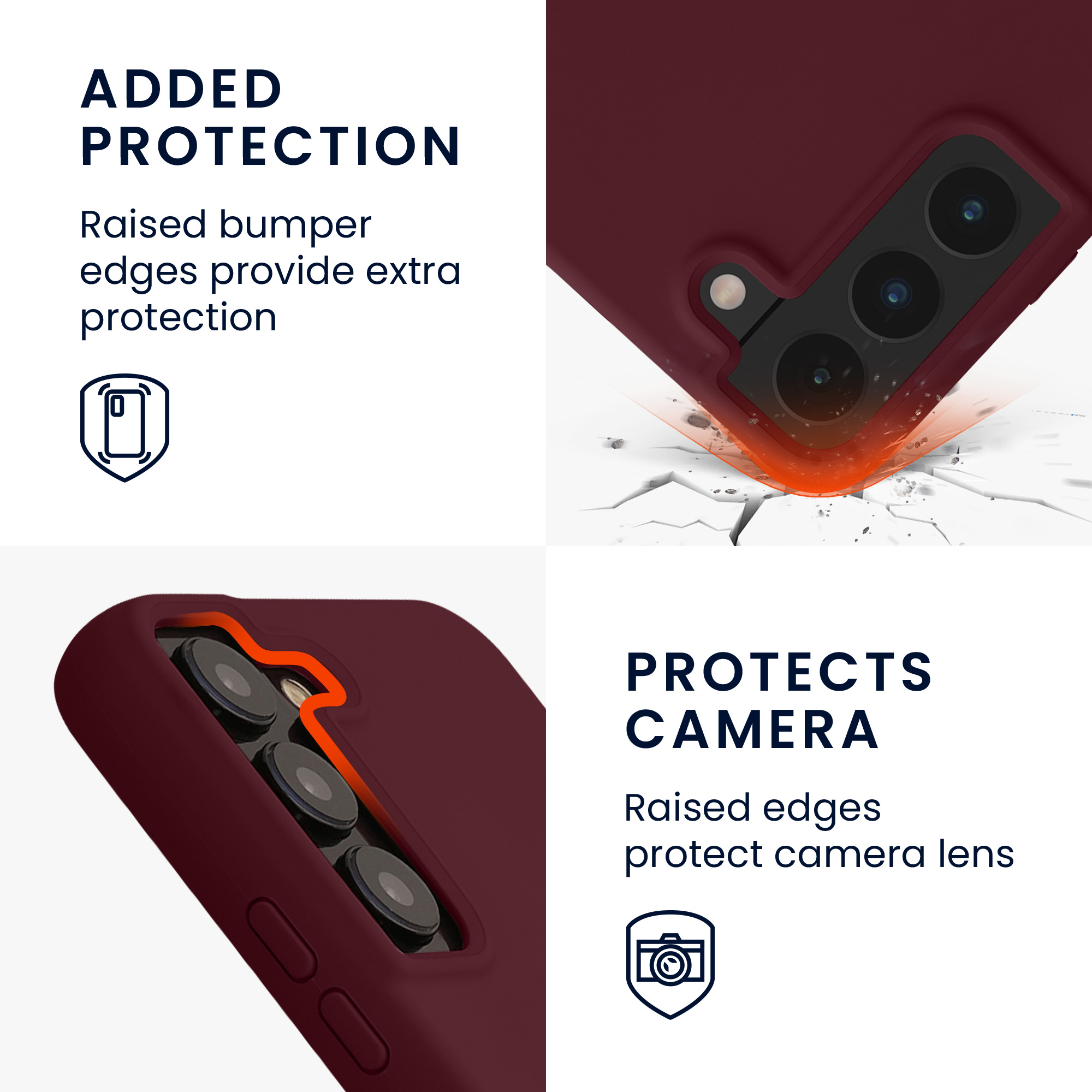 Kryt na mobil Galaxy S22 kwmobile Soft Cover vínově fialová