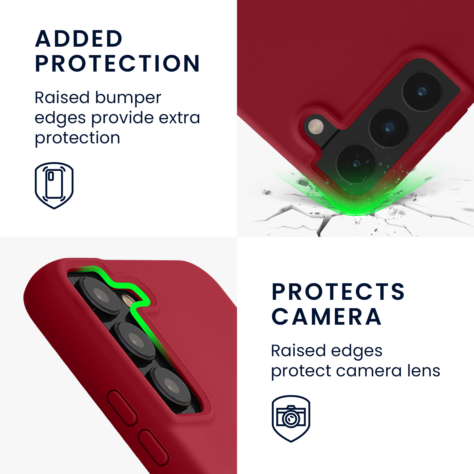 Kryt na mobil Galaxy S22 kwmobile Soft Cover rebarborově červená